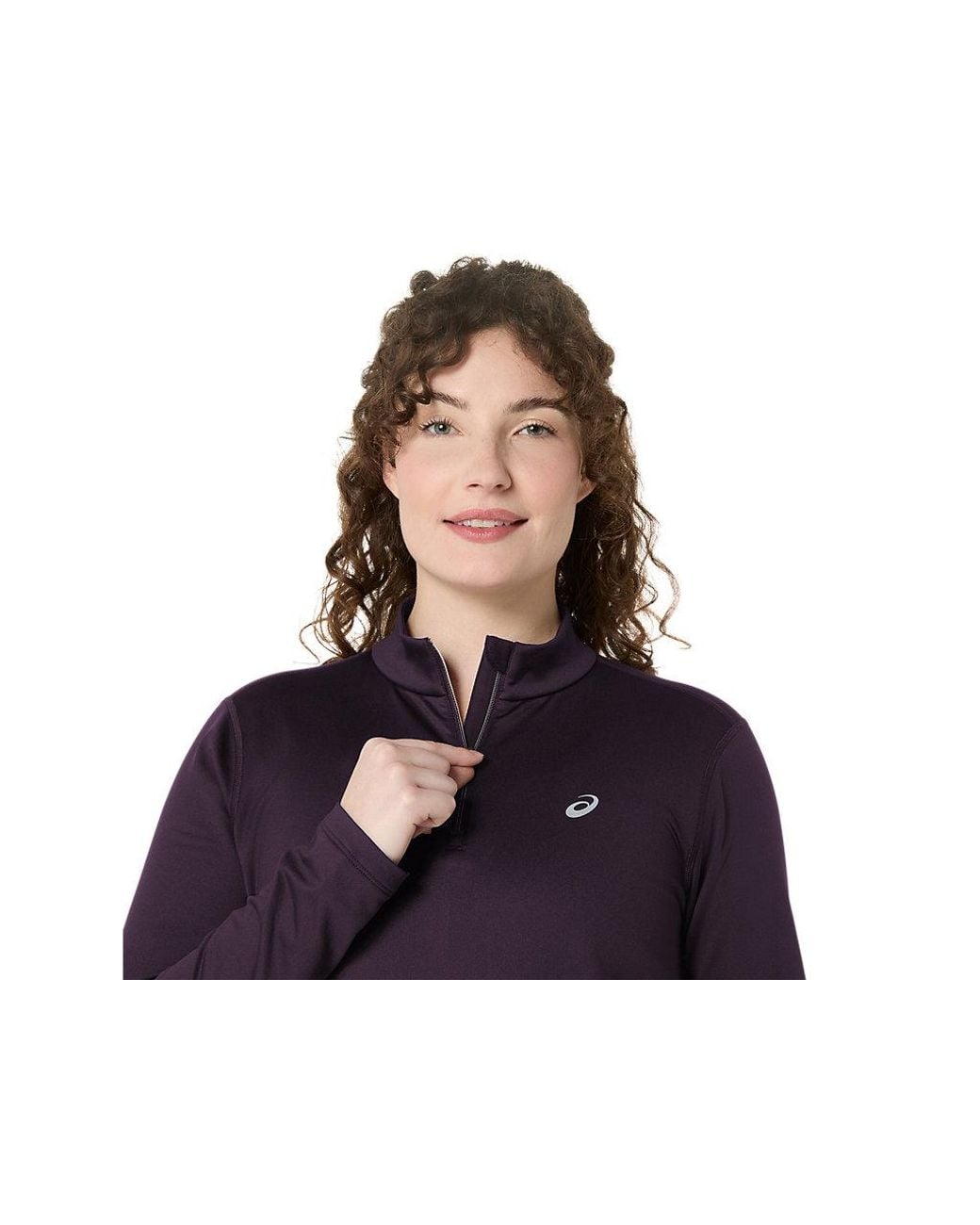 Asics Blue Core Ls 1/2 Zip Winter Top