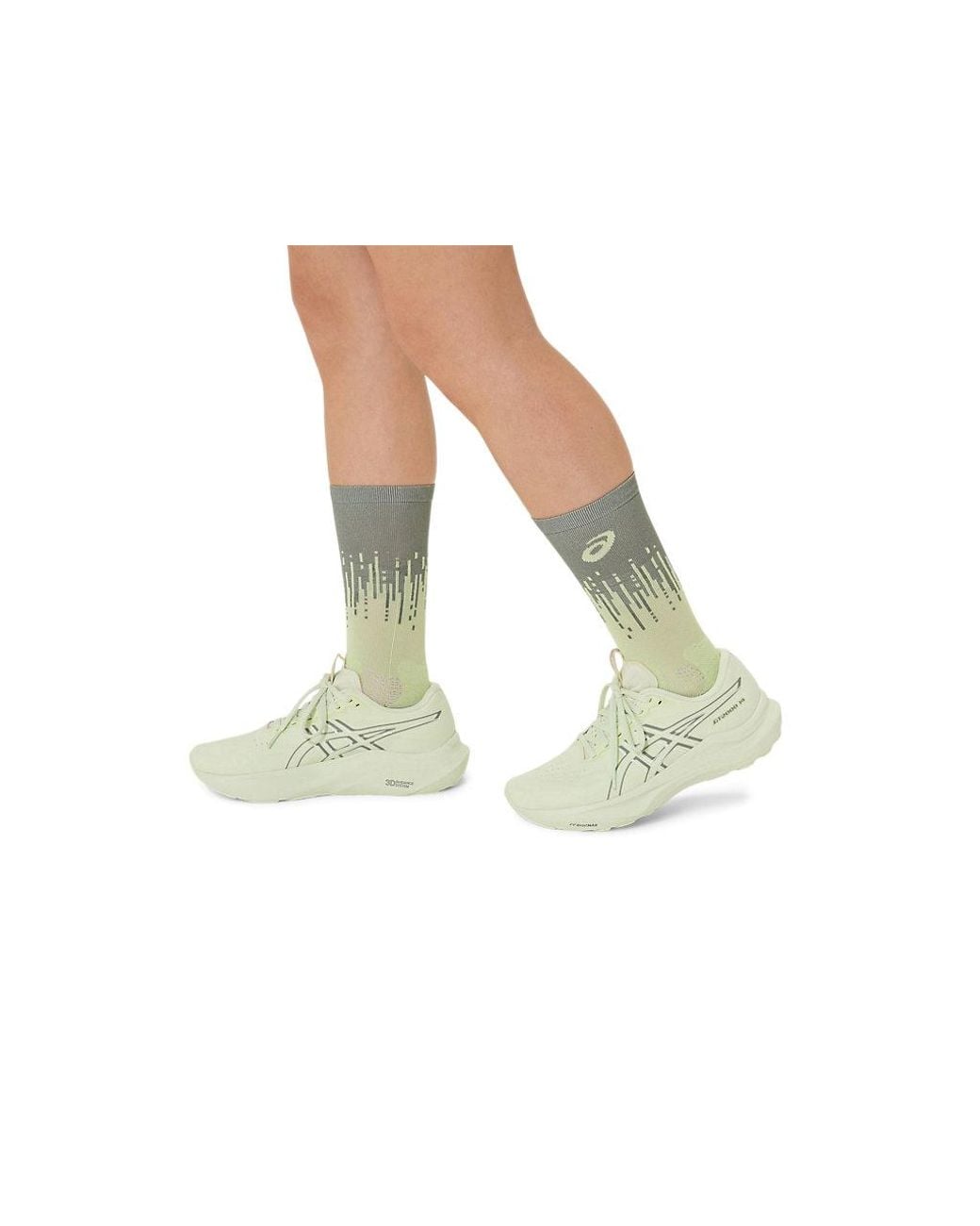 Asics Green Performance Run Sock Crew for men