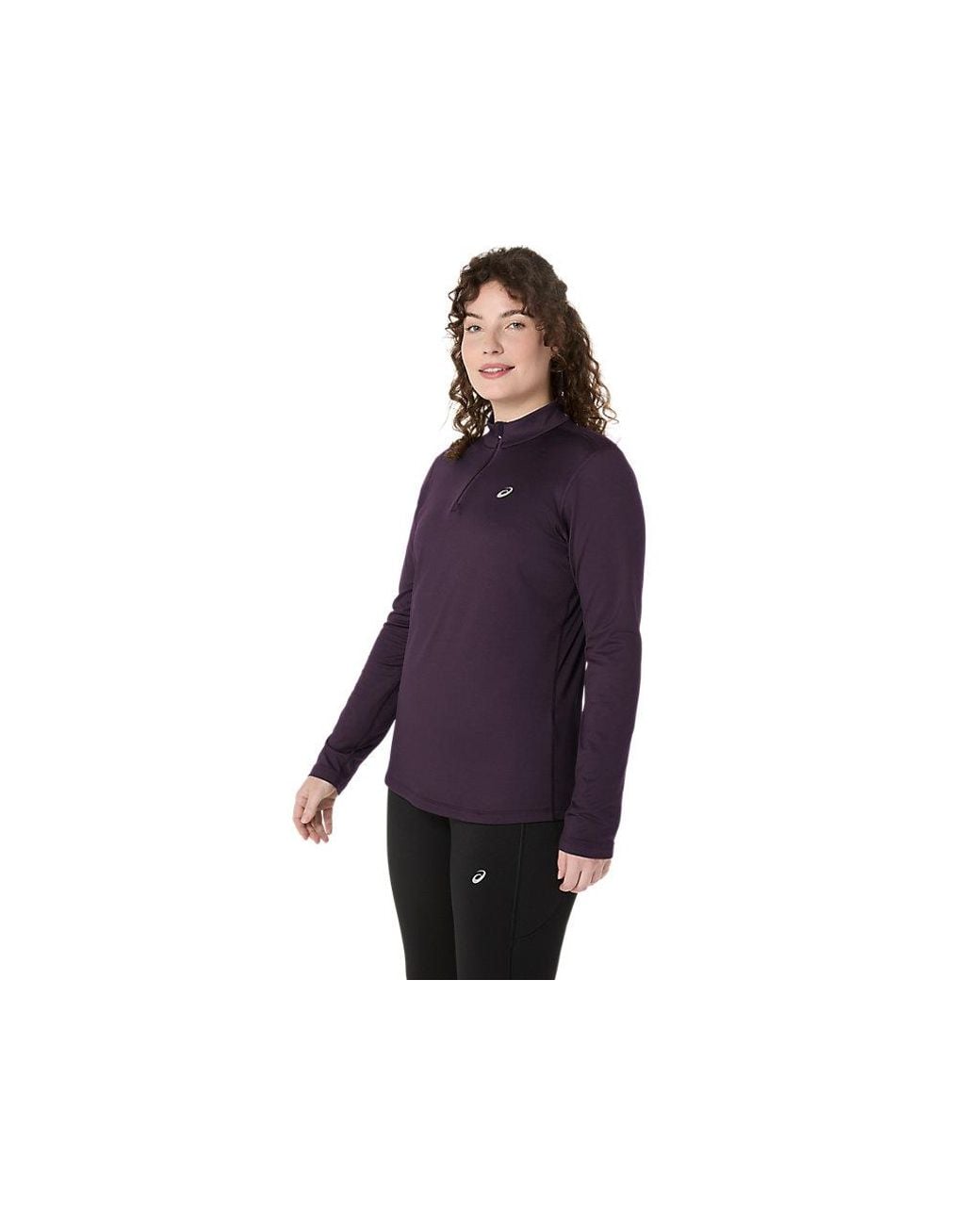 Asics Blue Core Ls 1/2 Zip Winter Top
