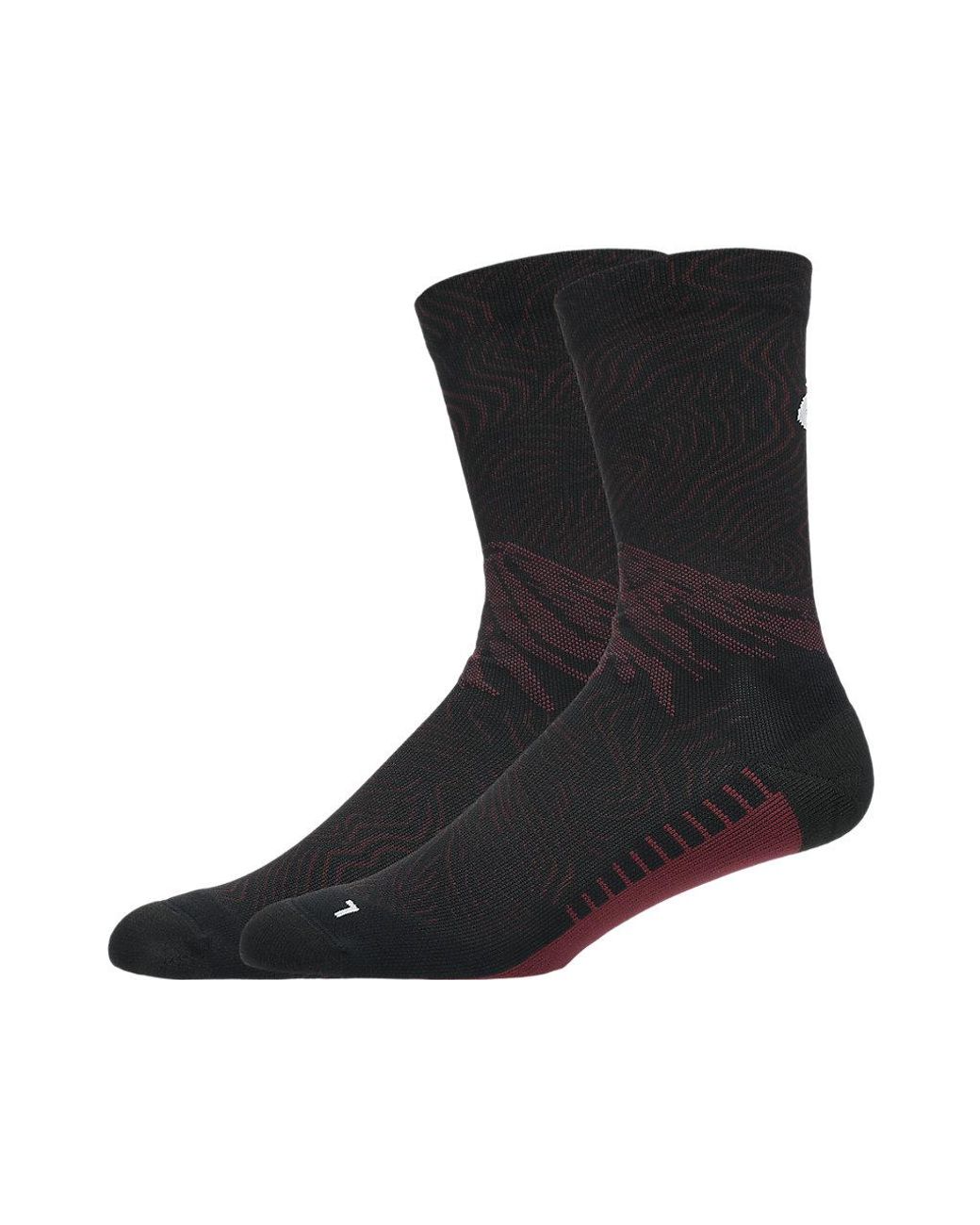 Asics Black Fujitrail Graphic Crew Sock for men