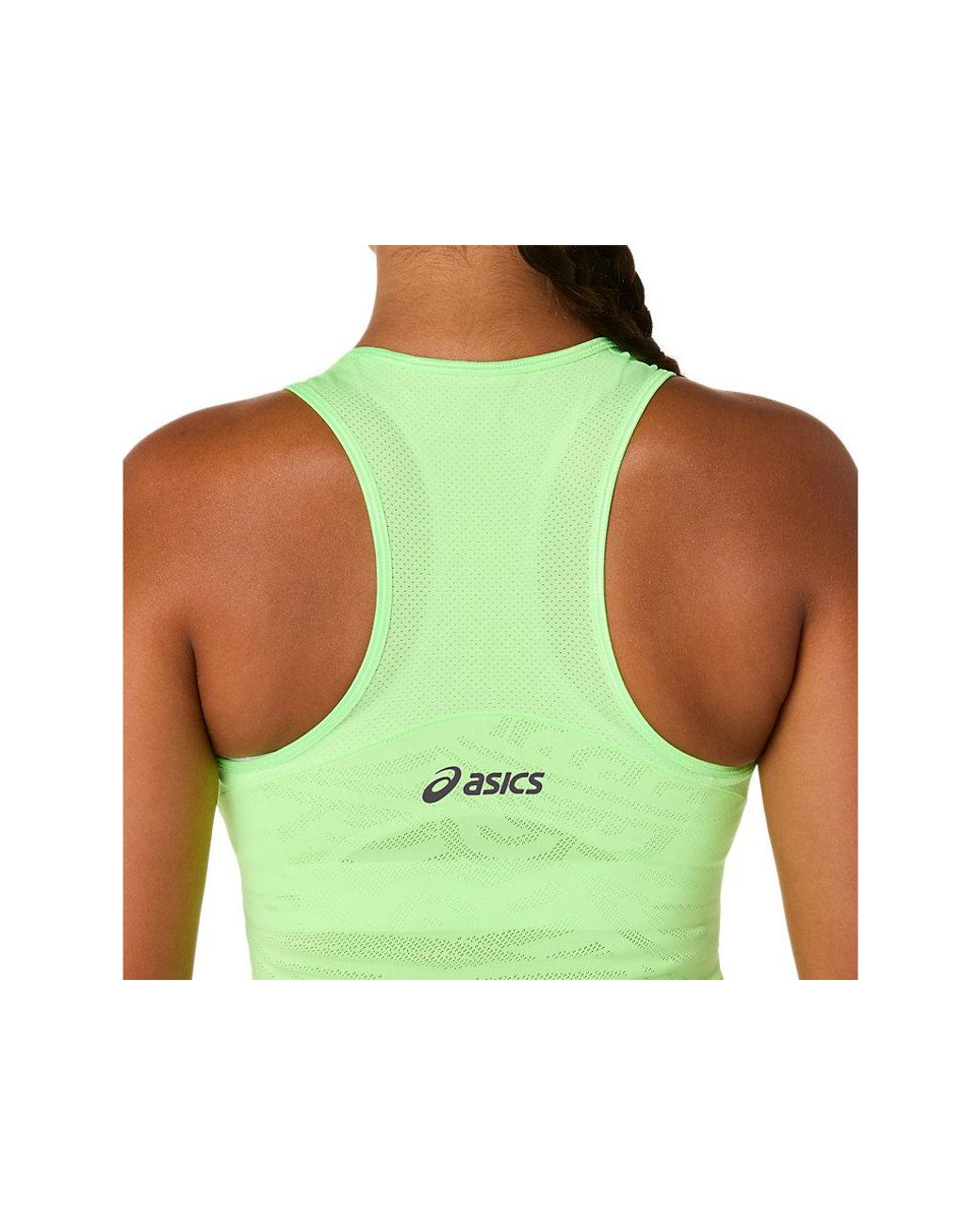 Asics Black Match Jacquard Crop Top