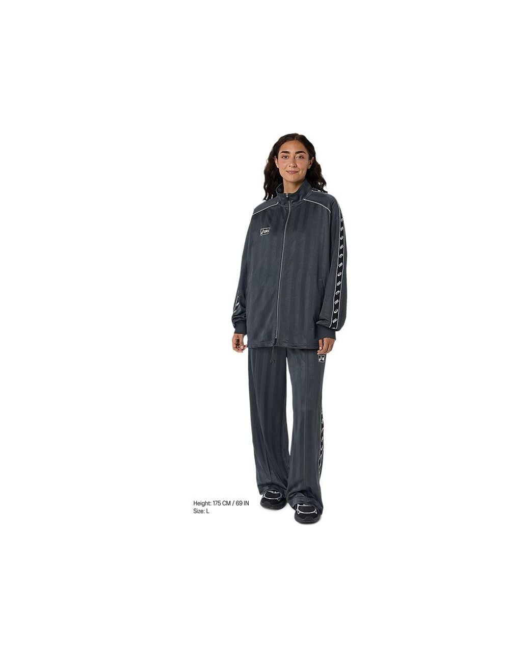 Asics Blue Classic Jersey Track Jacket for men