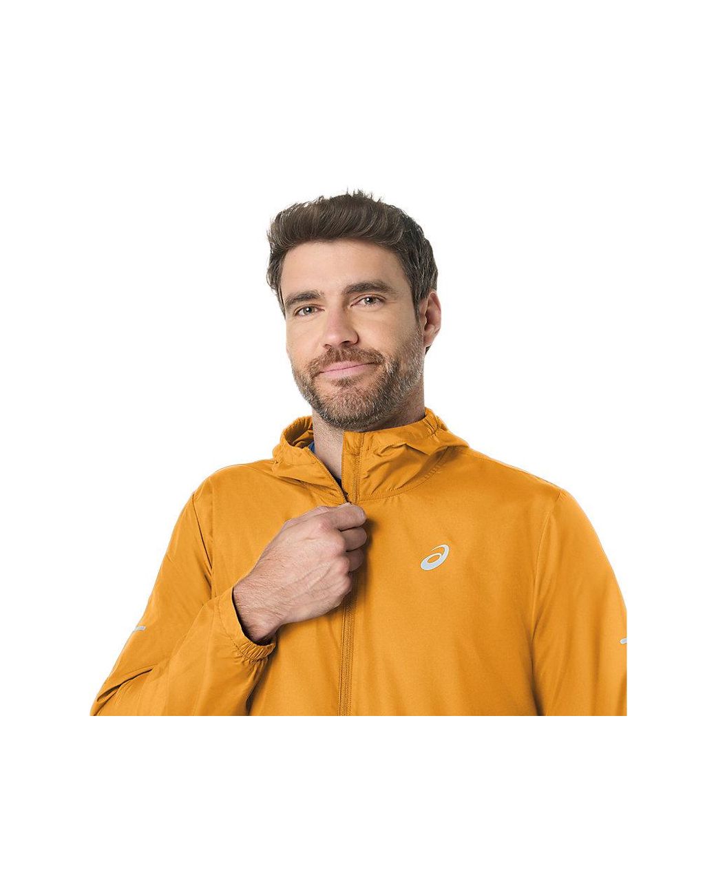 Asics Black Sport Run Hood Jacket for men
