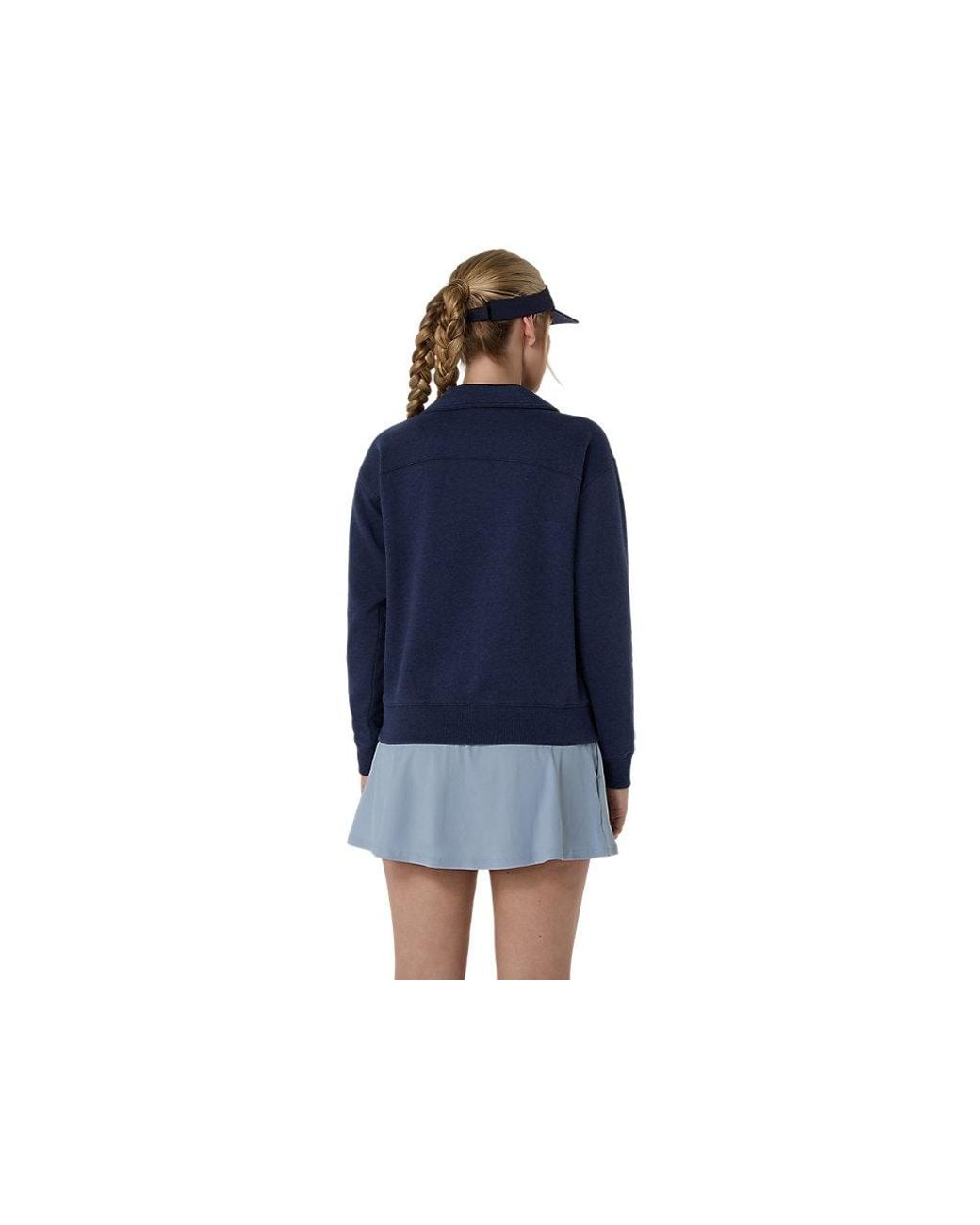 Asics Blue Court Core Graphic Half Zip Sweatshirt