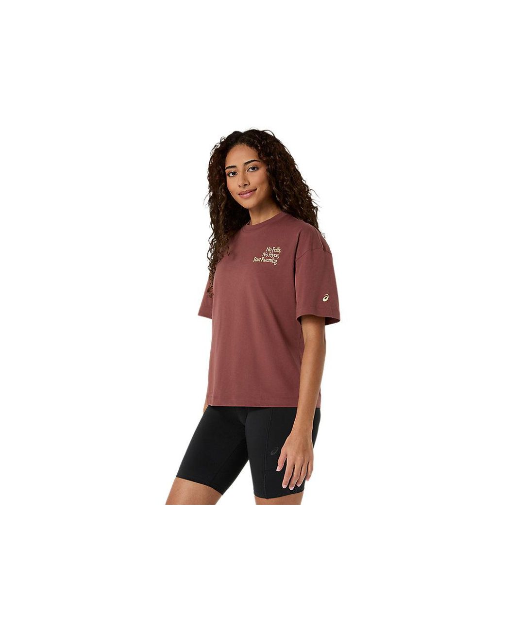 Asics Runner Message Graphic Tee in het Red