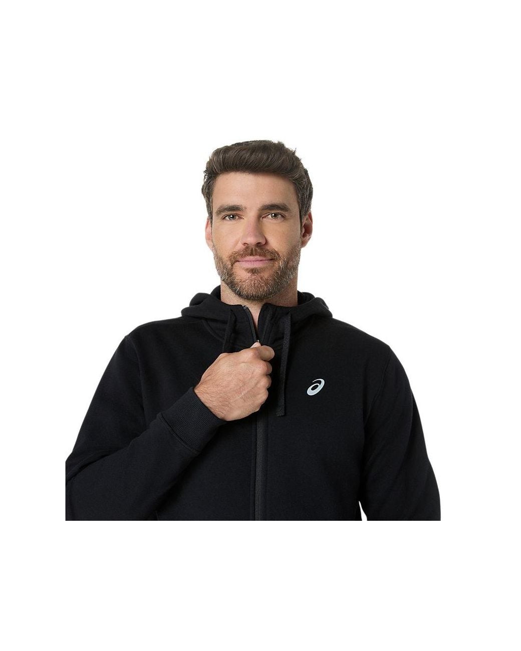 Asics Black Sport Full Zip Hoodie for men