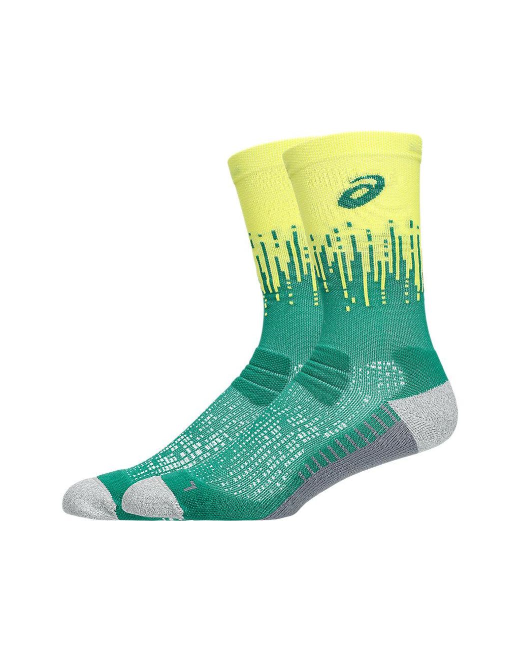 Asics Green Performance Run Sock Crew for men