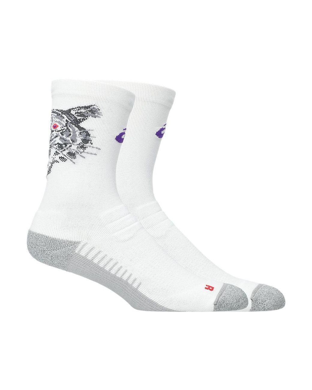Asics White Performance Run Sock Crew for men