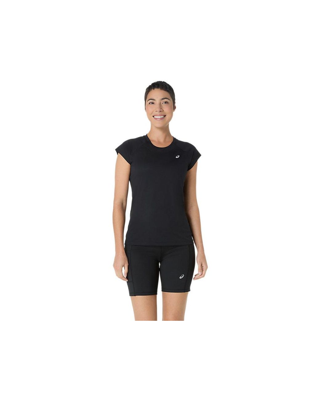 Asics Black Sport Capsleeve Top