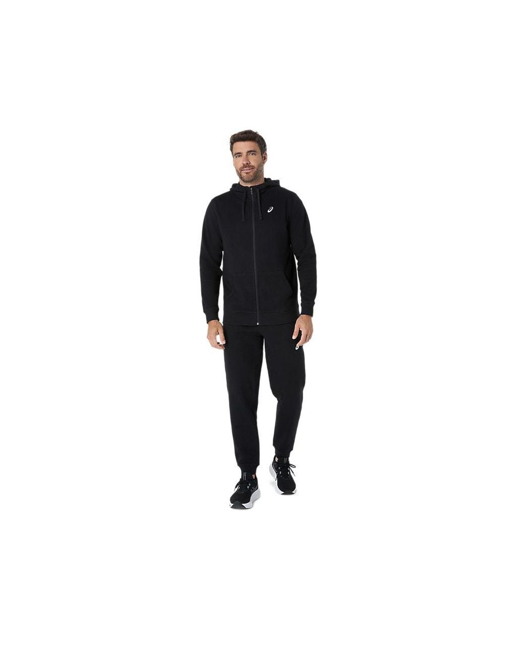 Asics Black Sport Full Zip Hoodie for men