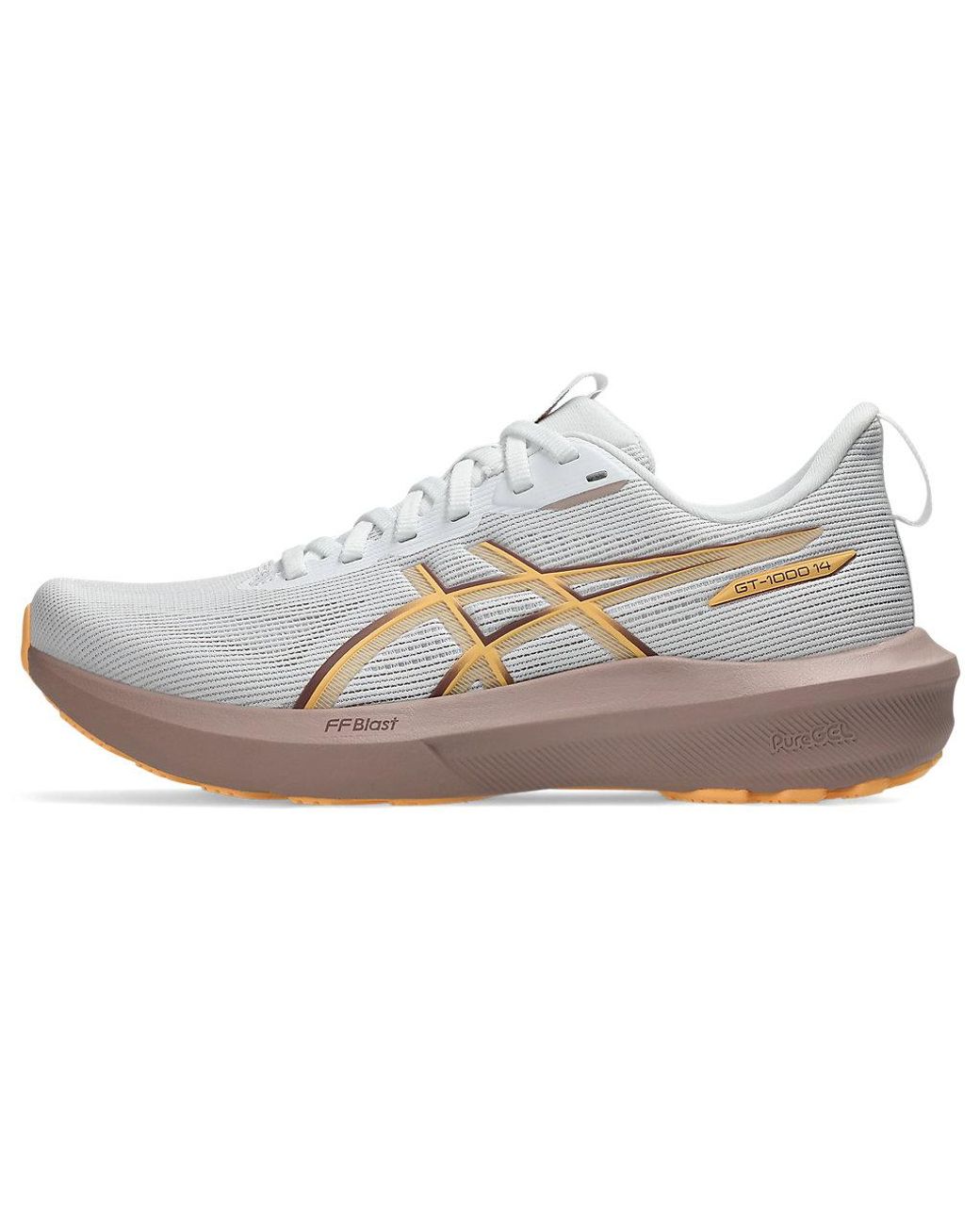 Asics White Gt-1000 14 Running Shoes
