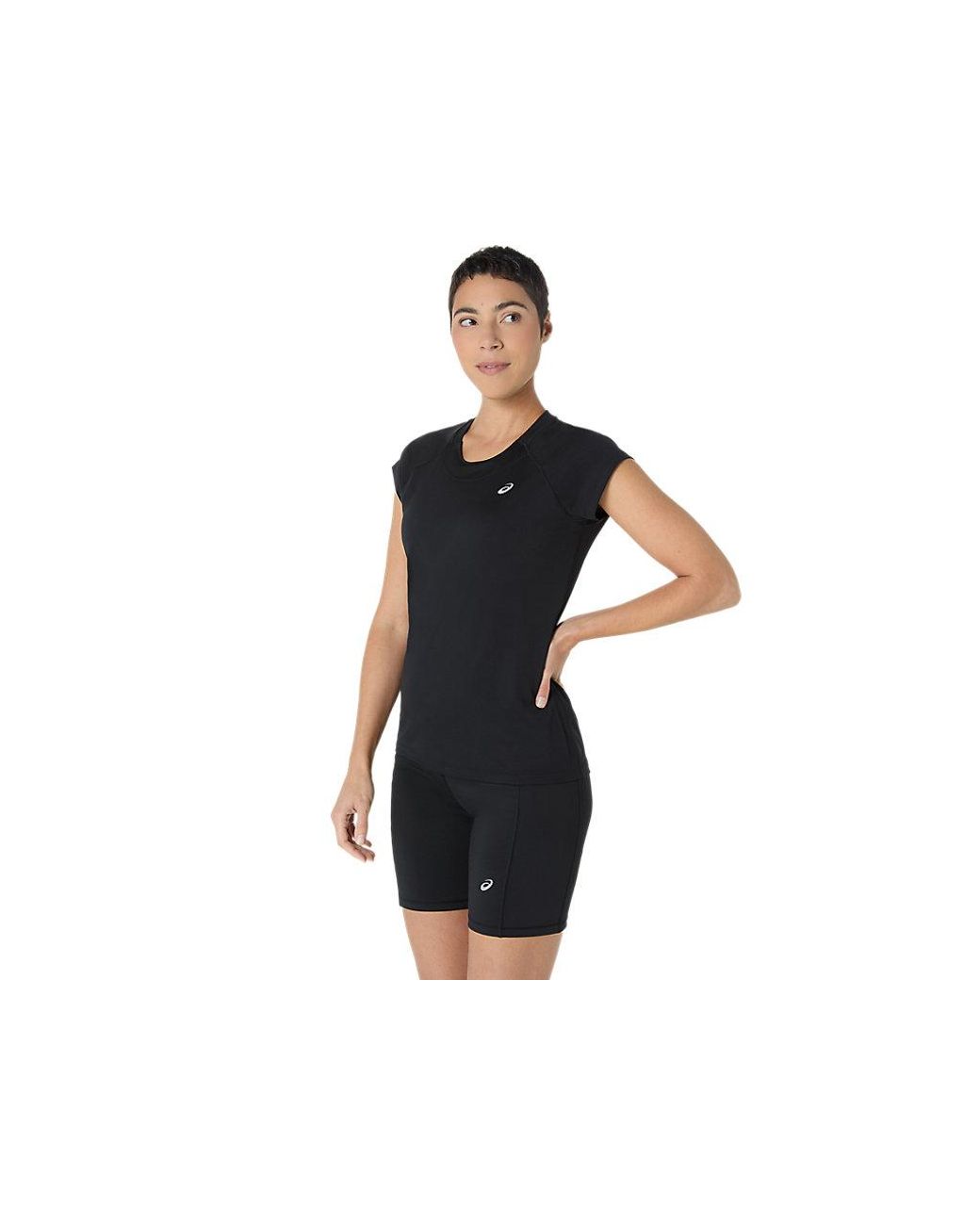 Asics Black Sport Capsleeve Top