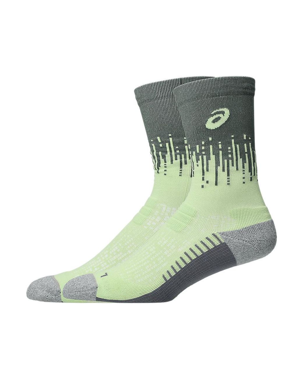 Asics Green Performance Run Sock Crew for men