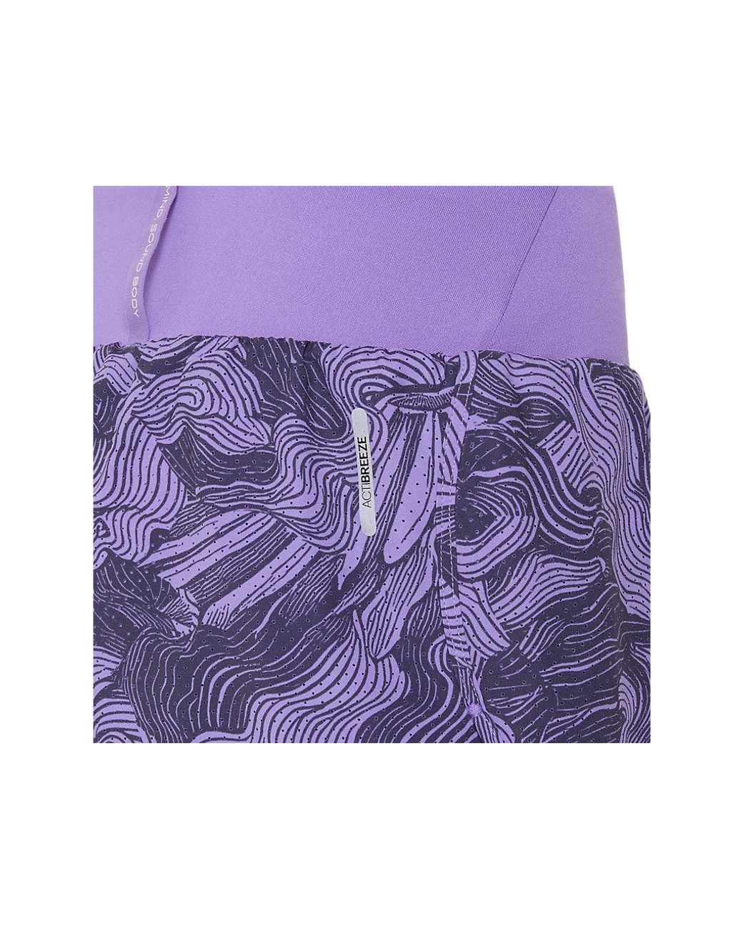 Asics Purple Road All Over Print 2-N-1 3.5In Short