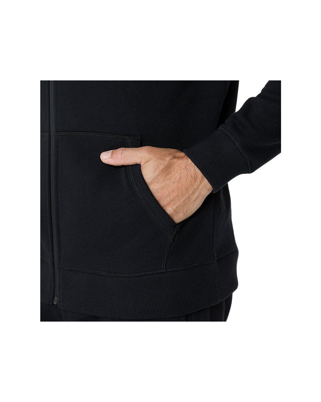 Asics Black Sport Full Zip Hoodie for men