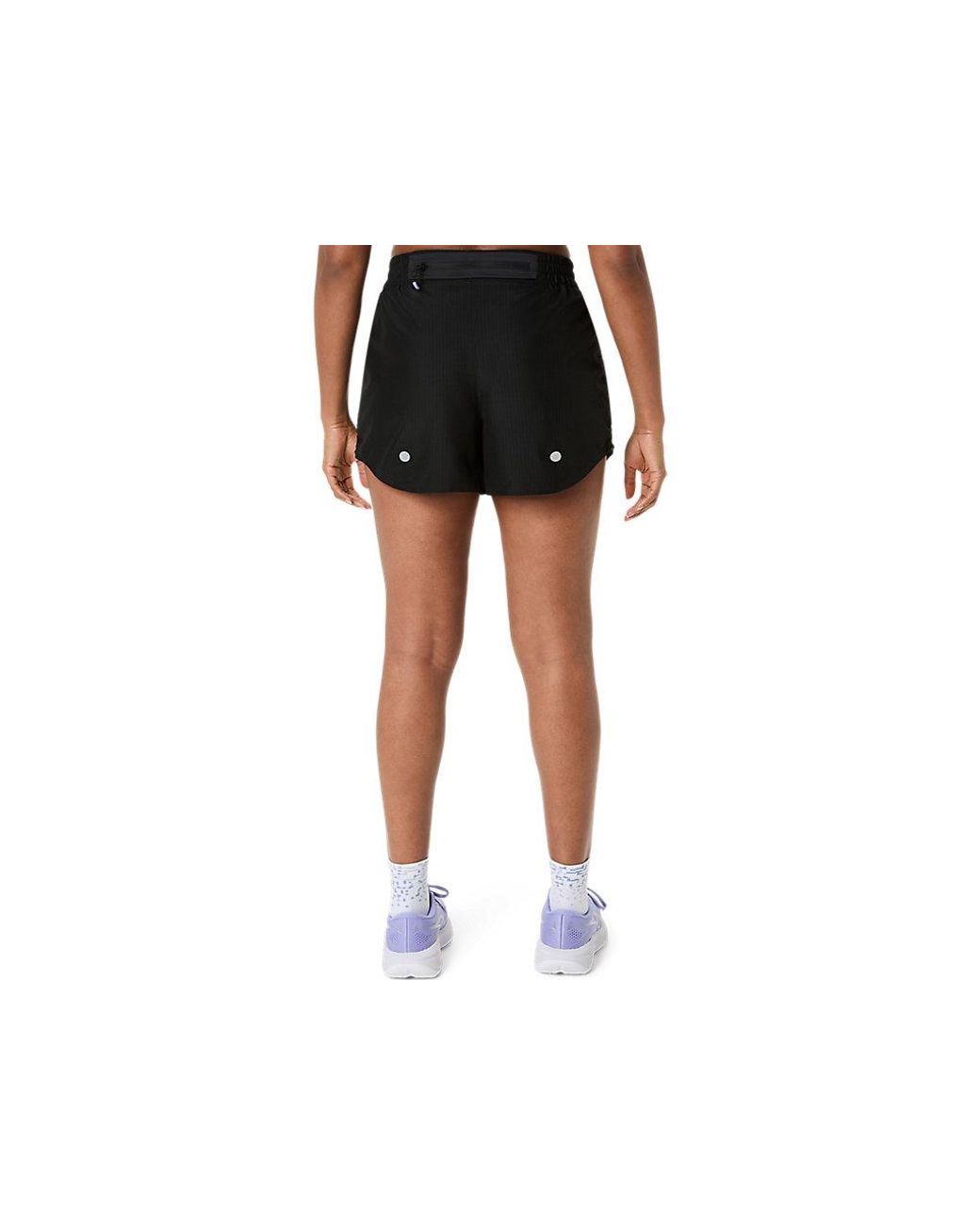 Asics Black Nagino Run Adjustable 4In Short
