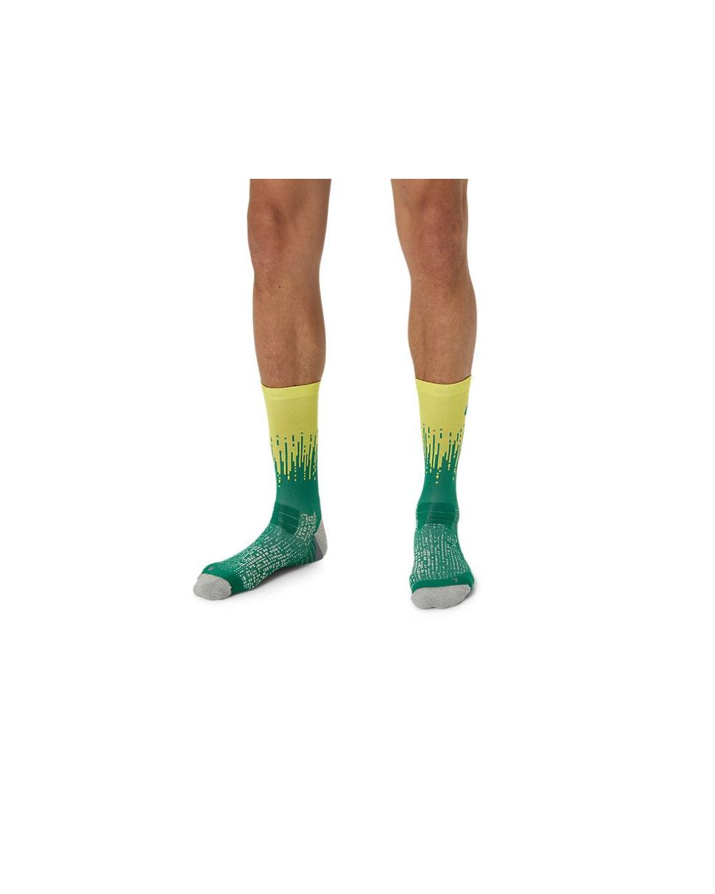 Asics Green Performance Run Sock Crew for men