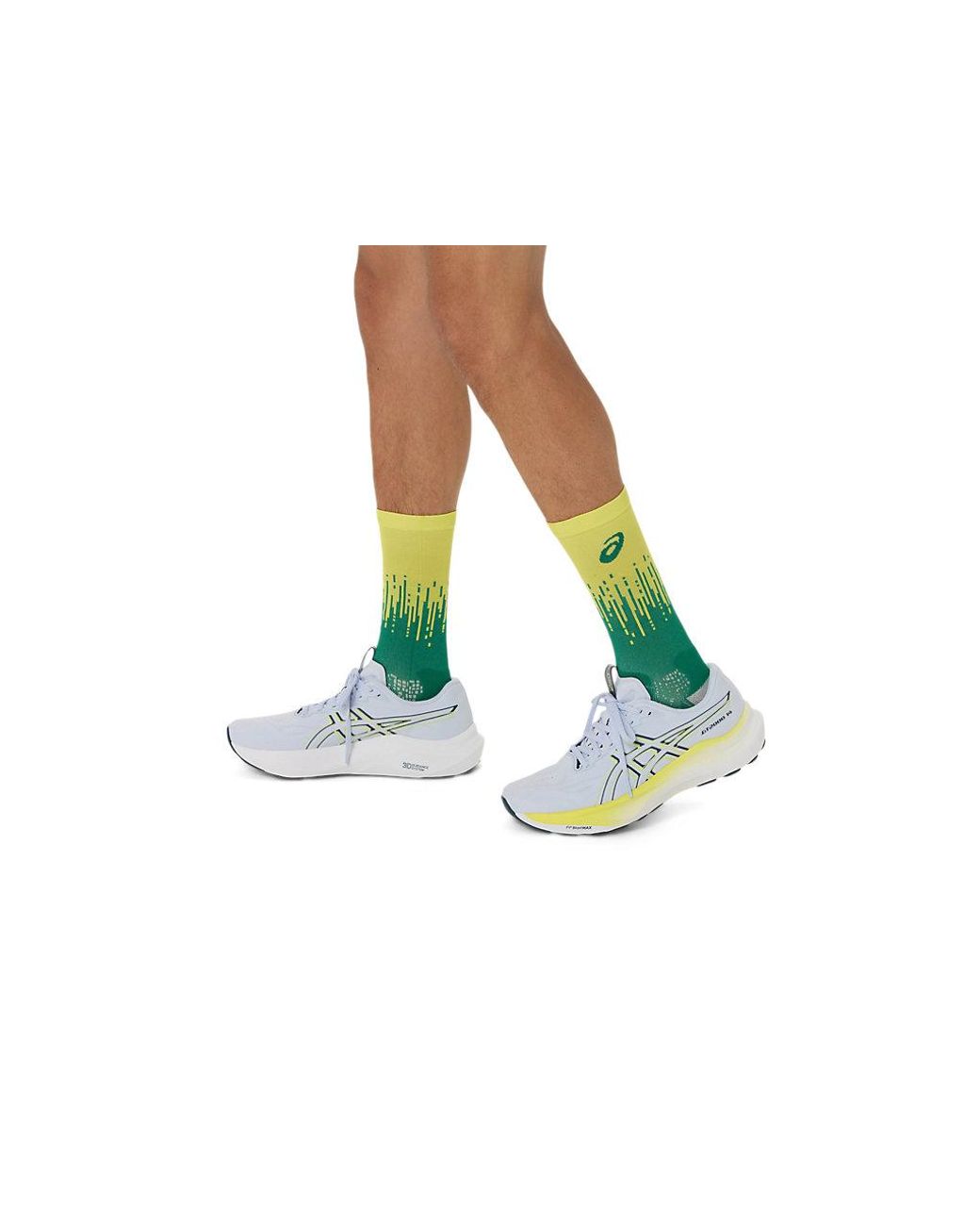Asics Green Performance Run Sock Crew for men