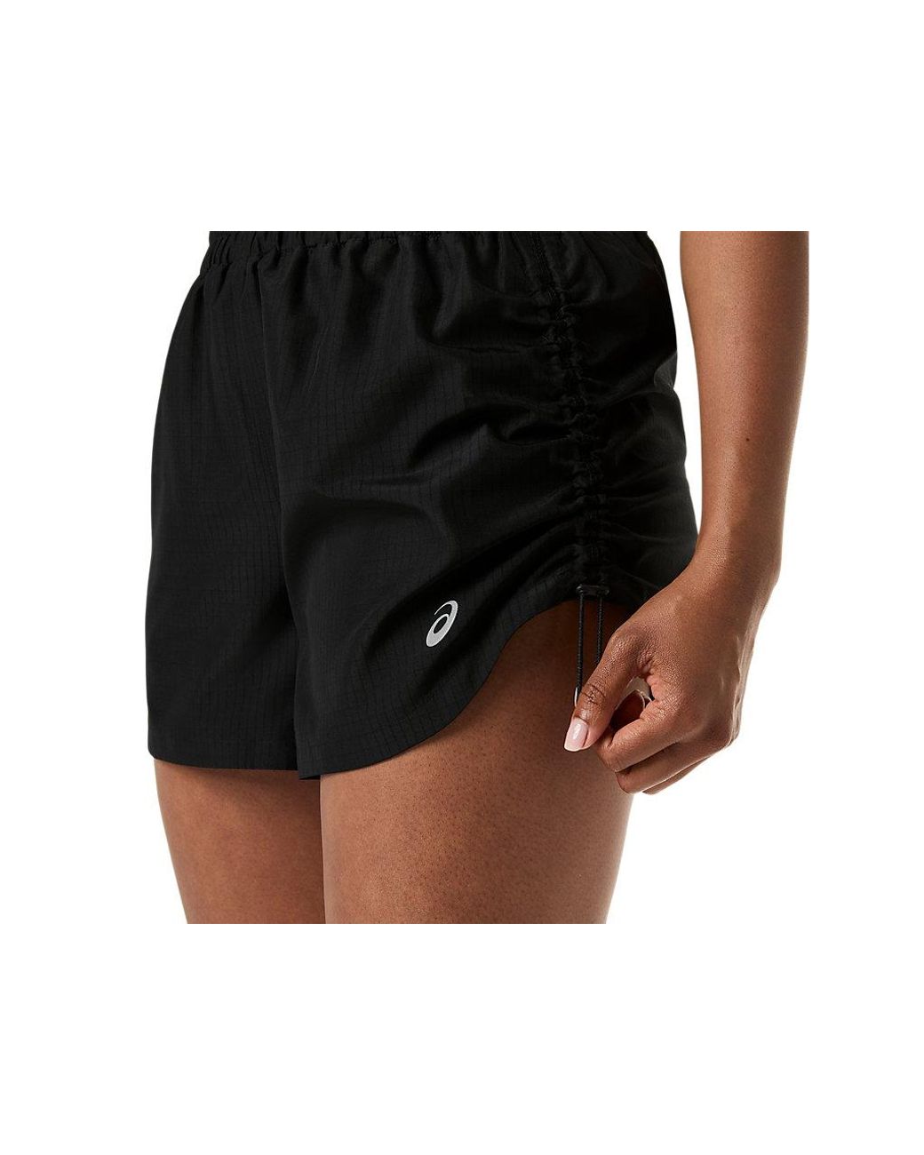 Asics Black Nagino Run Adjustable 4In Short