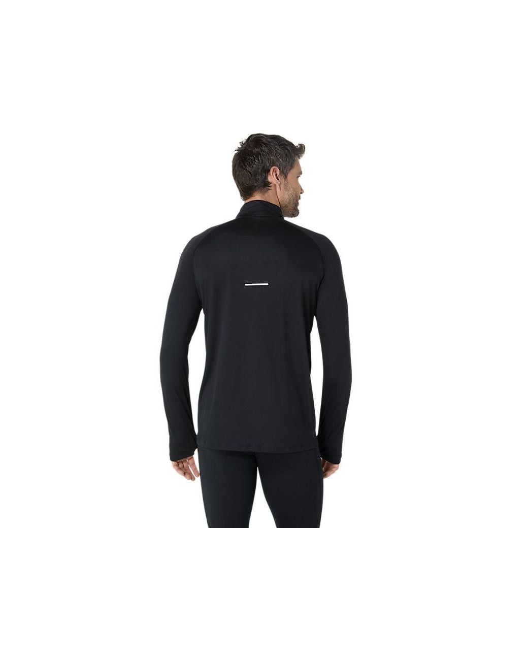 Asics Black Sport Ls 1/2 Zip Top for men