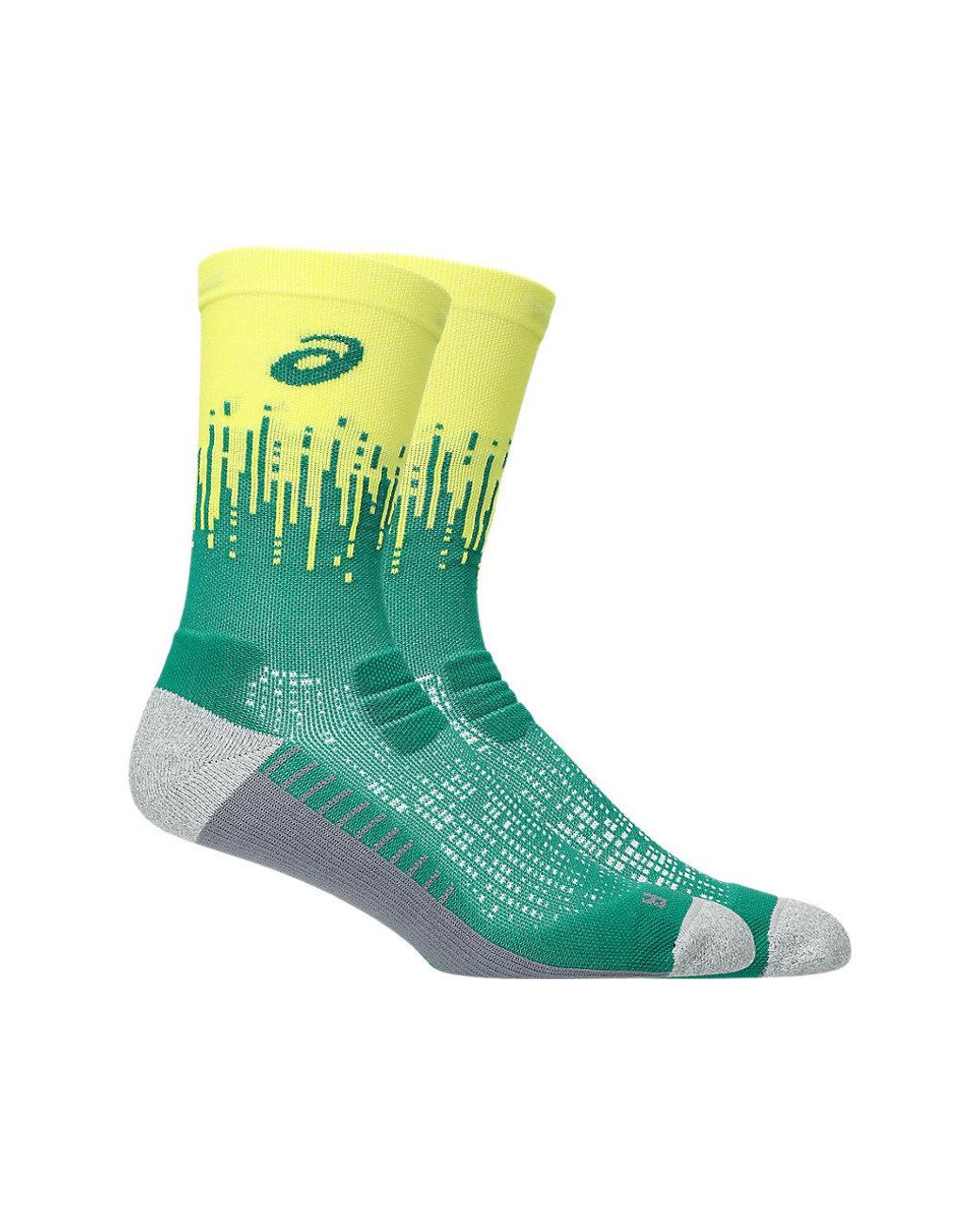 Asics Green Performance Run Sock Crew for men