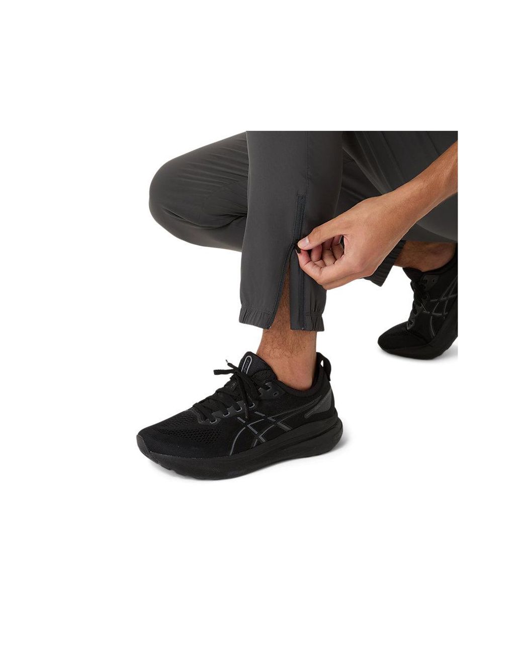Asics Black Sport Run Pant for men