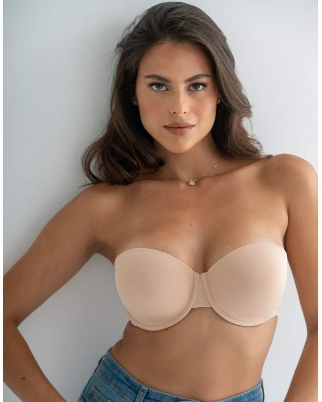 Pour Moi Brown Definitions Push Up Strapless Bra