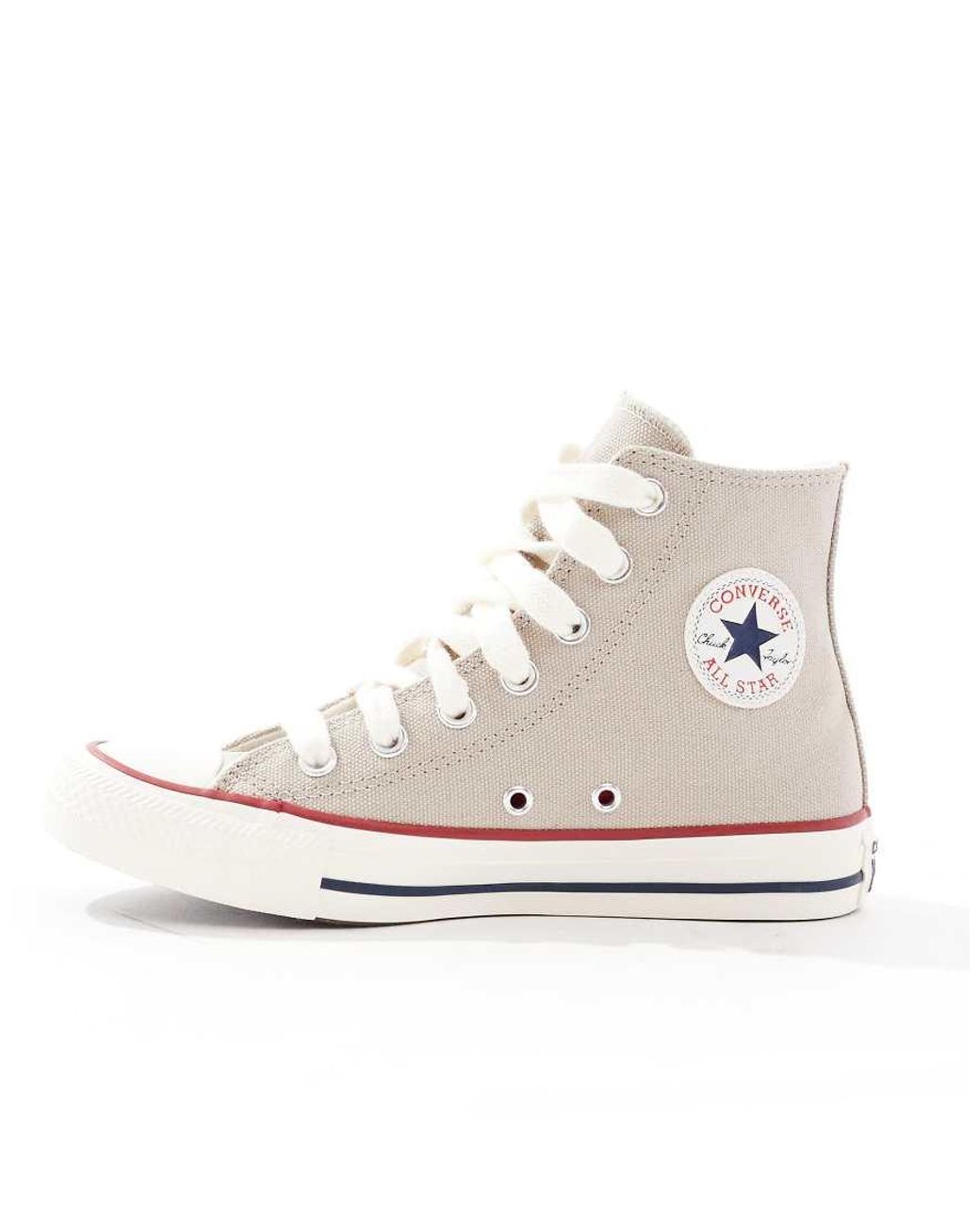Converse White Chuck Taylor All Star Hi Trainers With Chunky Laces