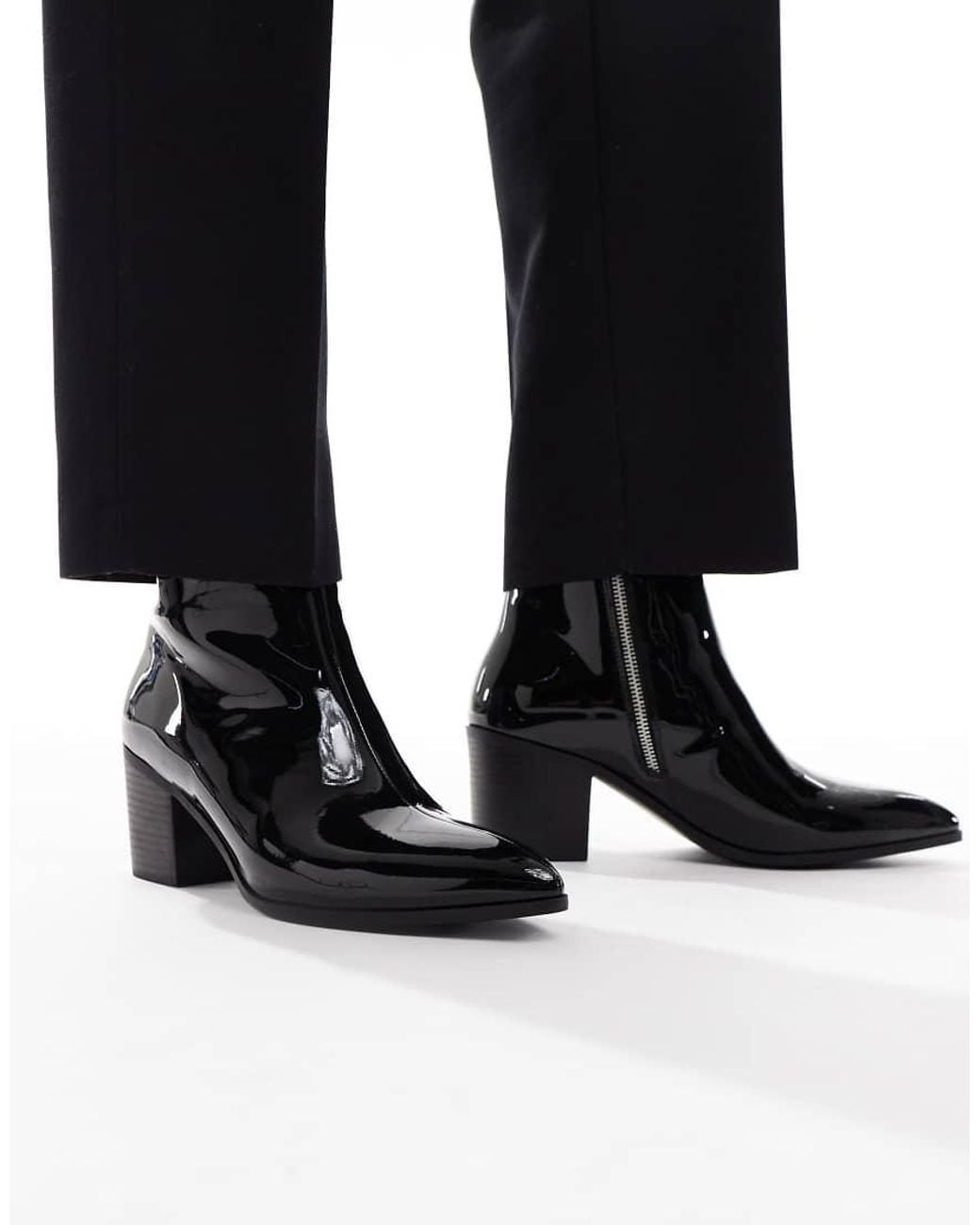 ASOS Black Heeled Chelsea Boots for men
