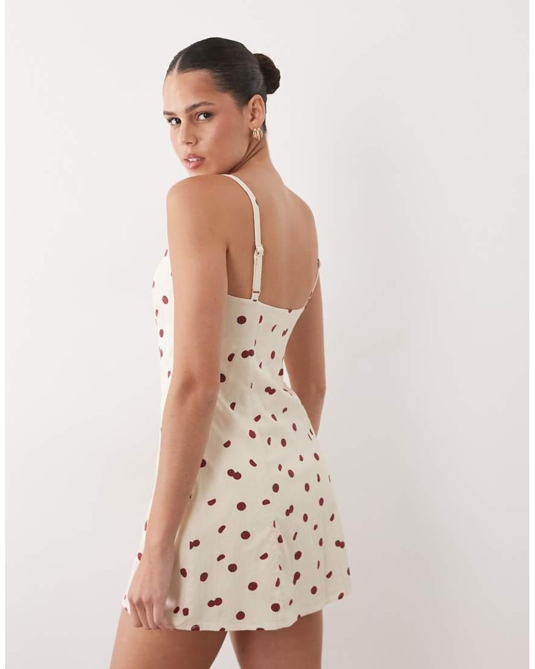 Abercrombie & Fitch White 90s Square Neck Mini Dress