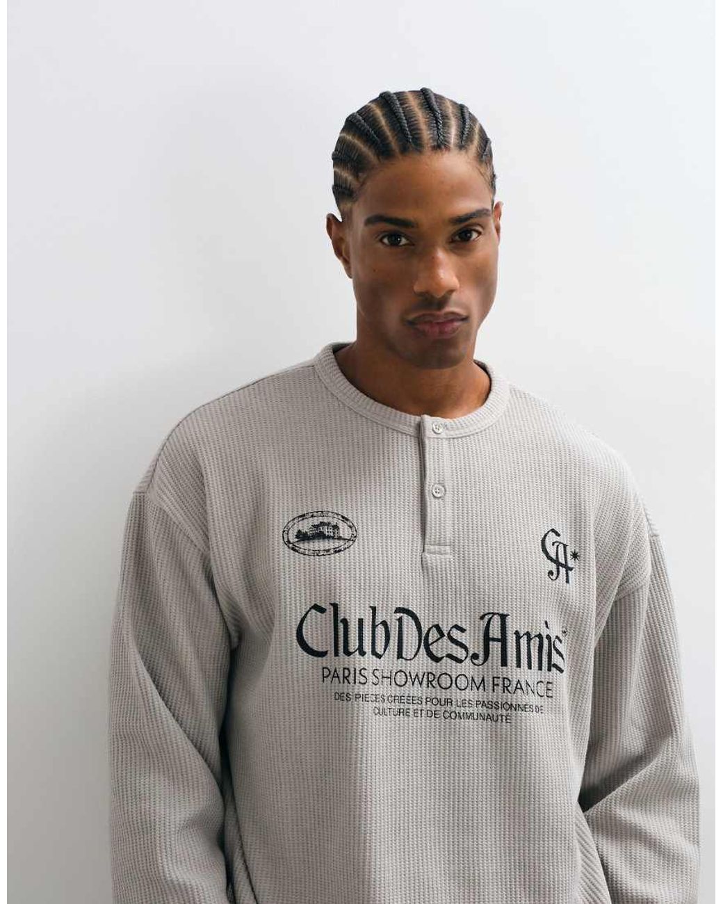 ASOS Gray Super Heavyweight Boxy Oversized T-shirt With Football Graphic for men