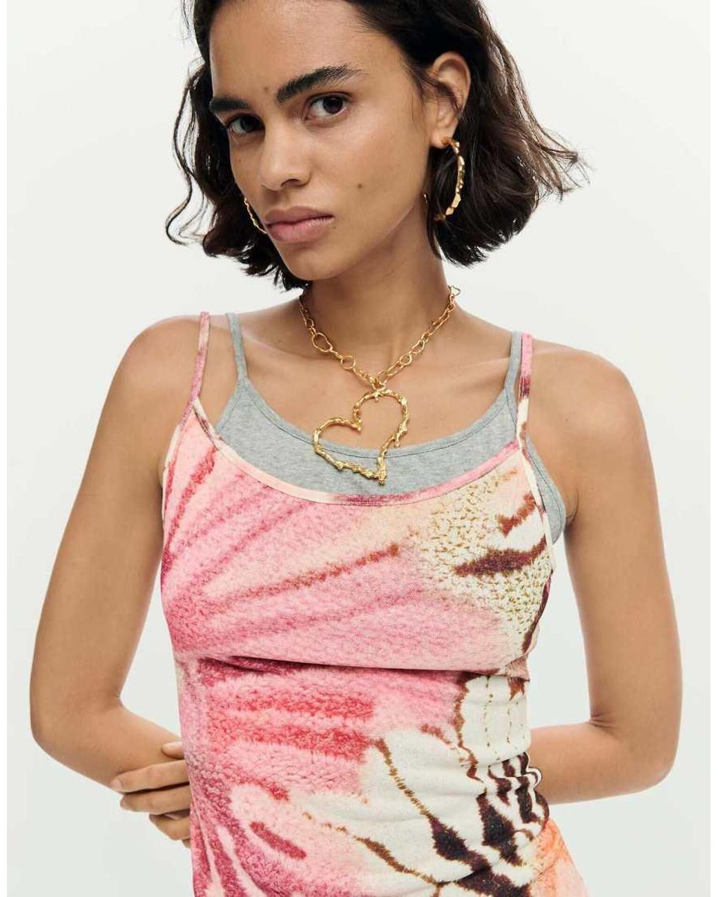 Desigual Red 2-In-1 Strappy Top