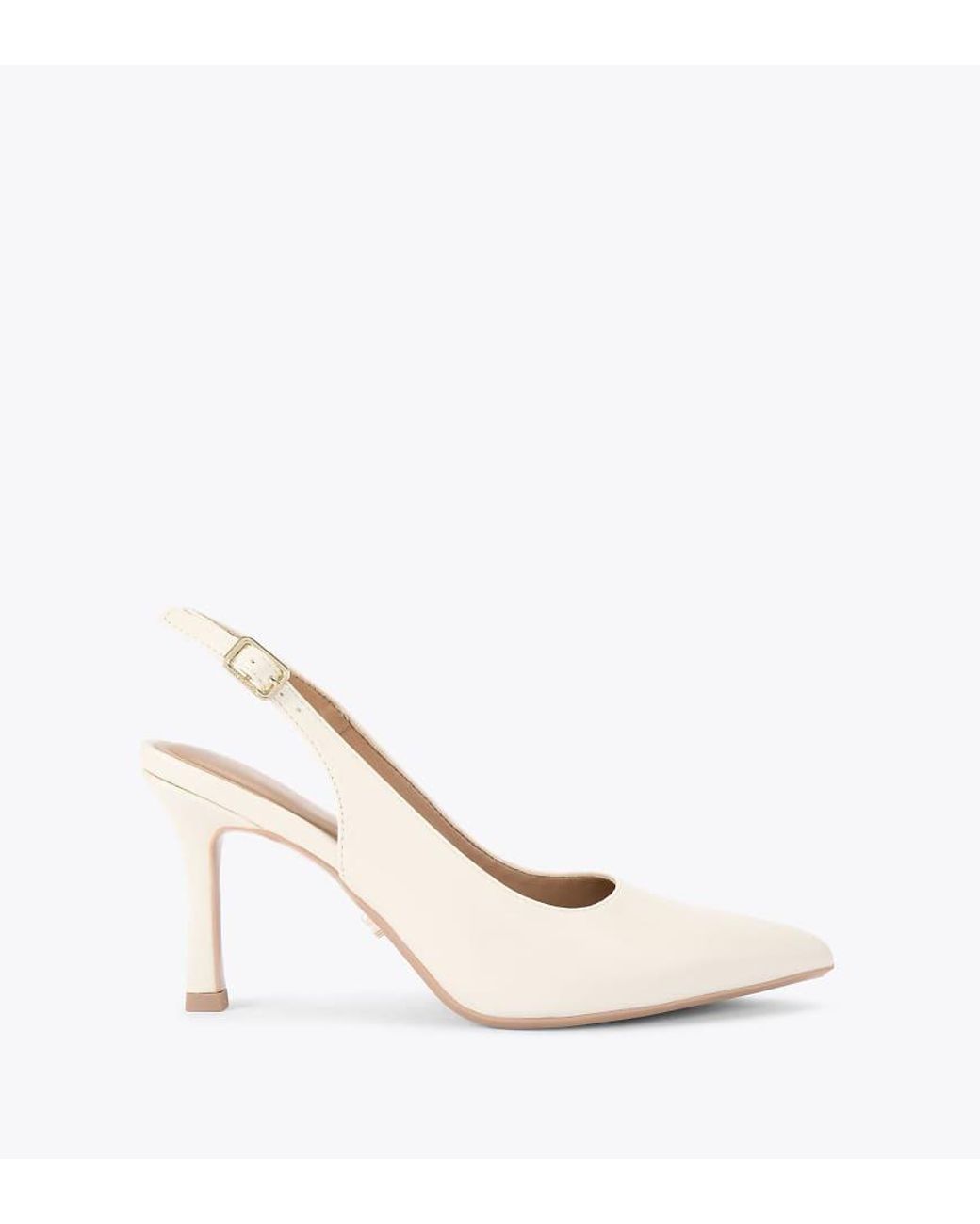 Carvela Kurt Geiger Natural Corletta Sling Wide Fit Heeled Shoes
