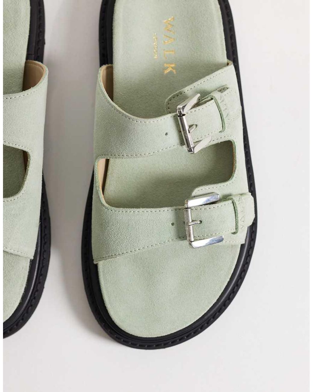 Walk London Green Budapest Double Strap Sandal