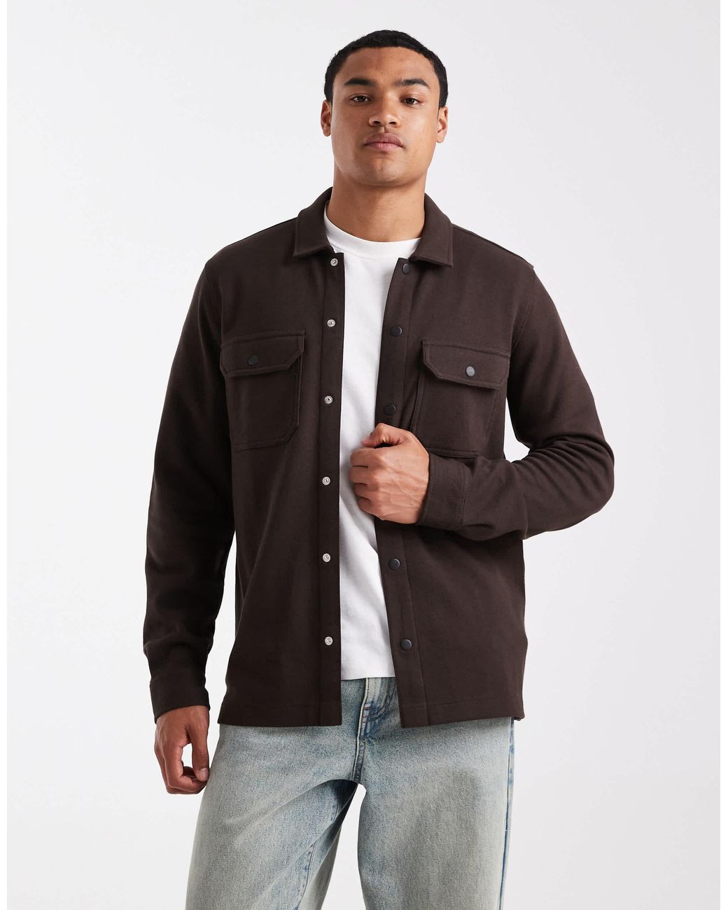 Threadbare – hemdjacke in Black für Herren