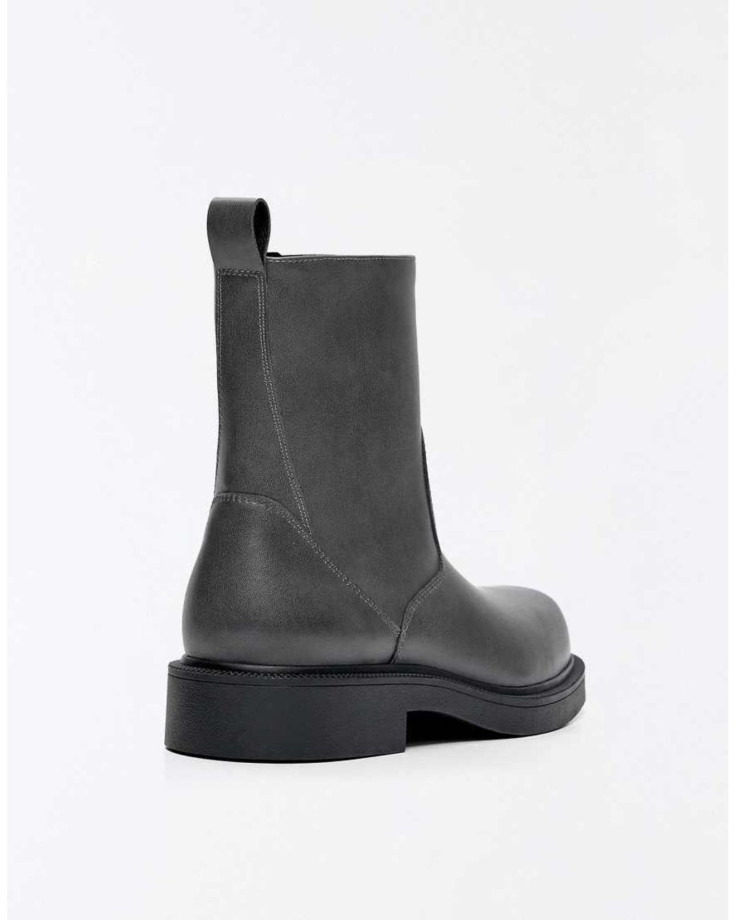 Bershka White Casual Ankle Boots for men
