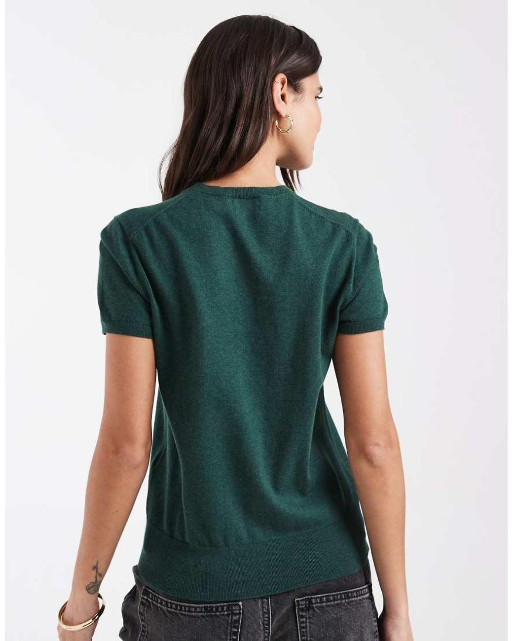Polo Ralph Lauren Green Short Sleeved Fine Knit Jumper