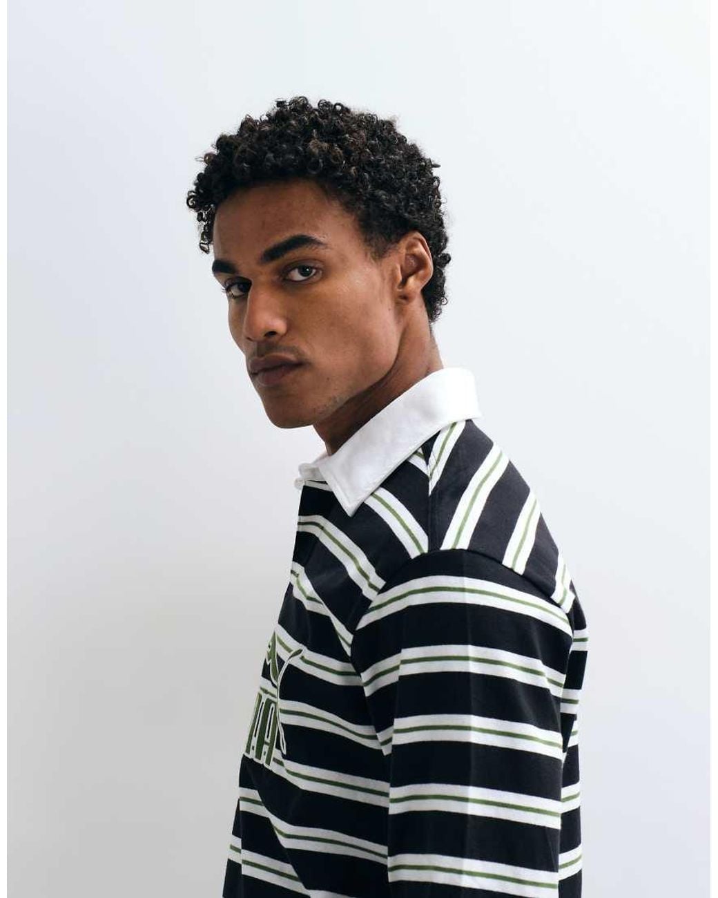 PUMA Black Essentials Elevated No. 1 Relaxed Rugby Polo for men