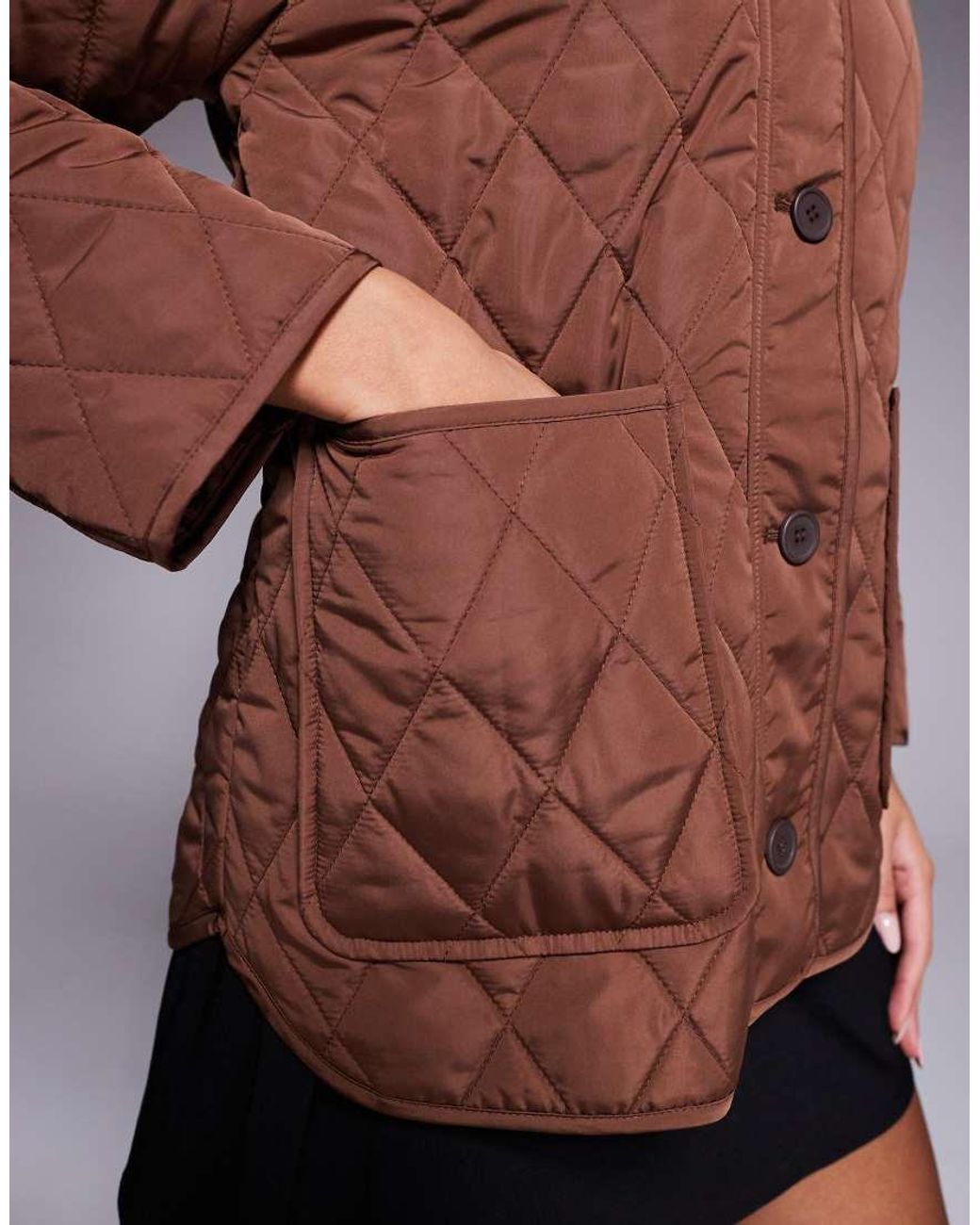 New Look Doorgestikt Jack in het Brown