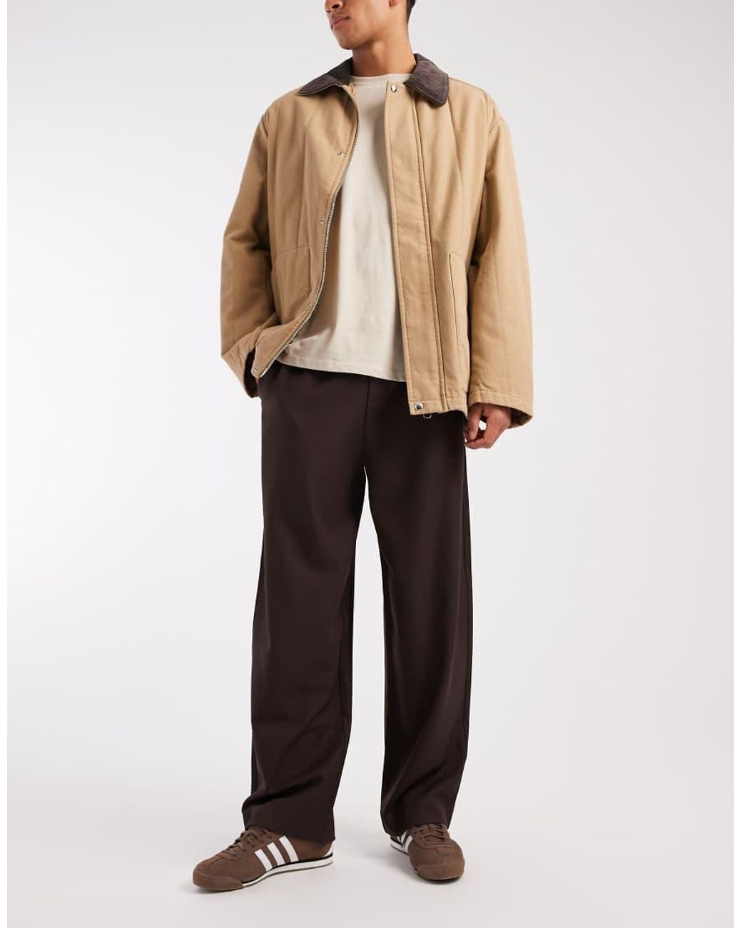 New Look Black Wide Leg Trousers for men
