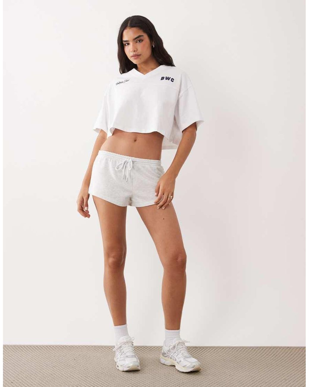 Cotton On White Active Fleece Micro Short