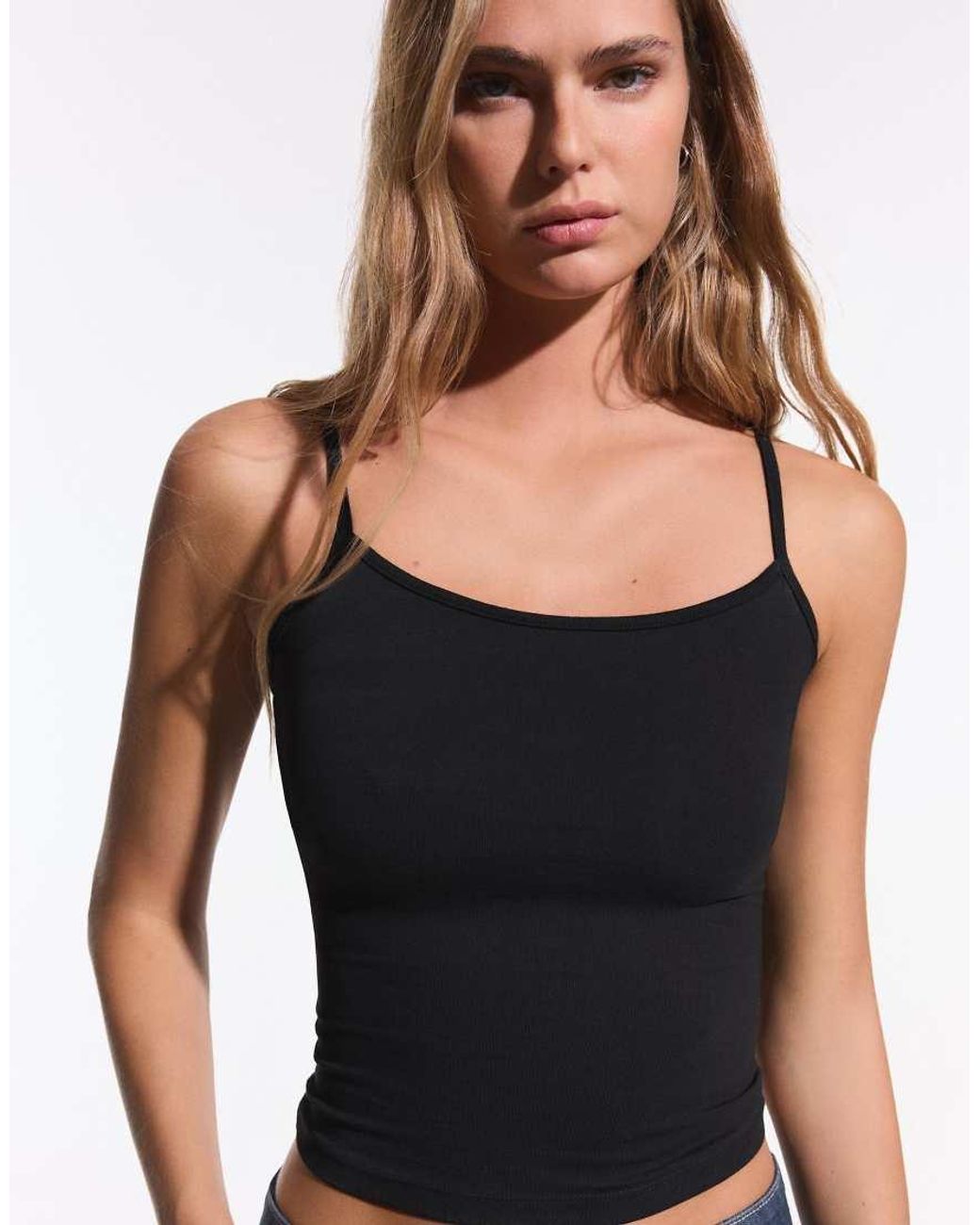 Bershka Blue Strappy Top