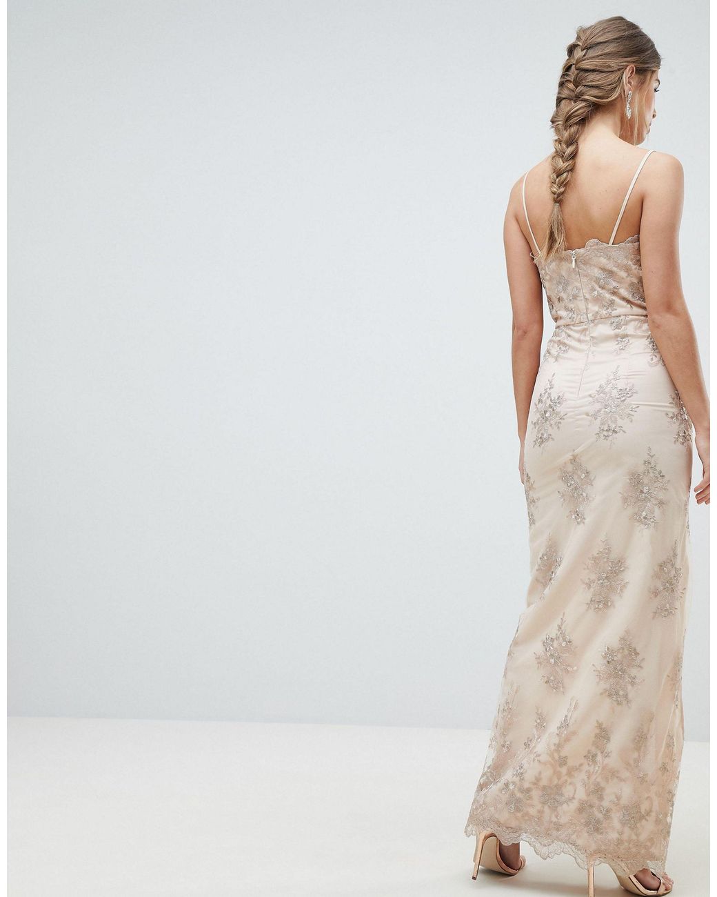 plunge maxi evening dress