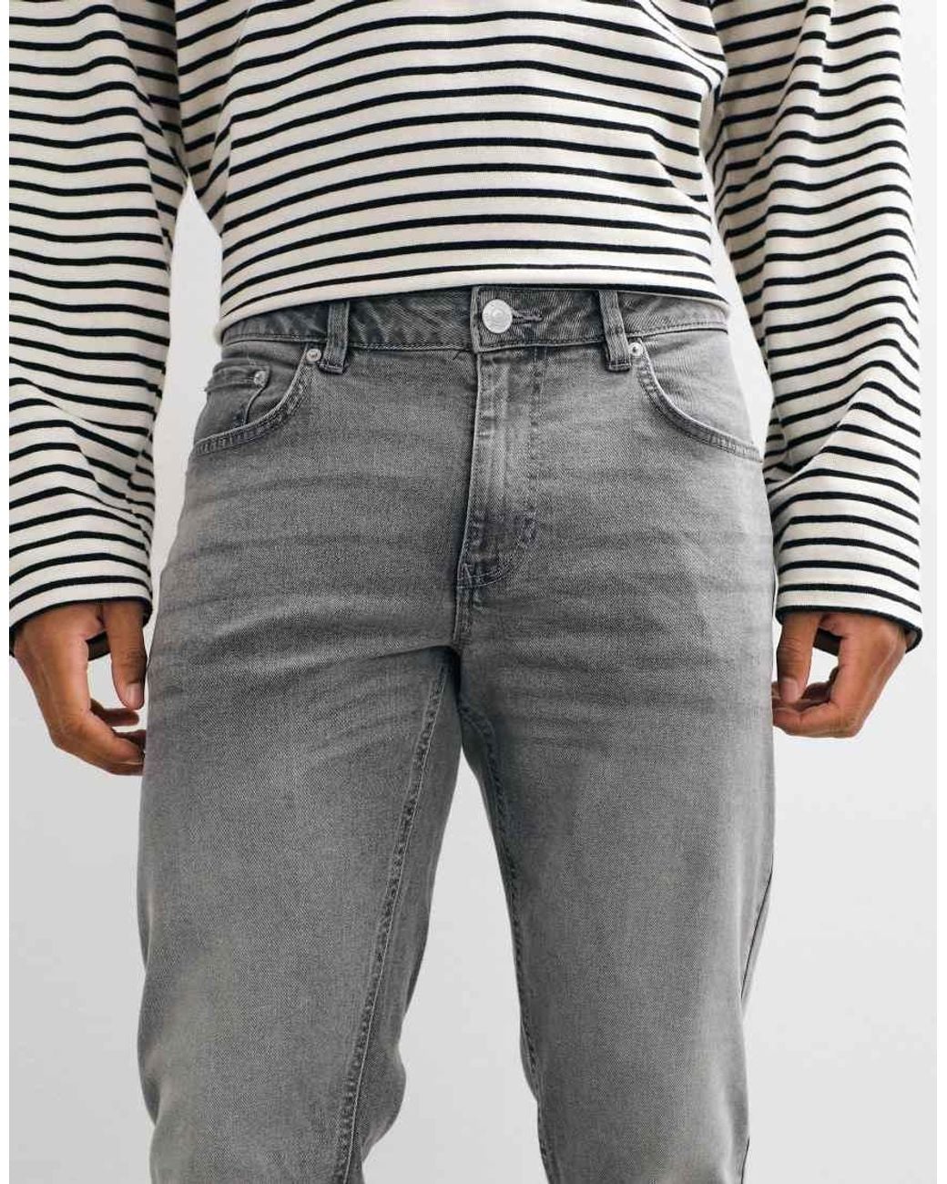New Look Gray Slim Jeans for men