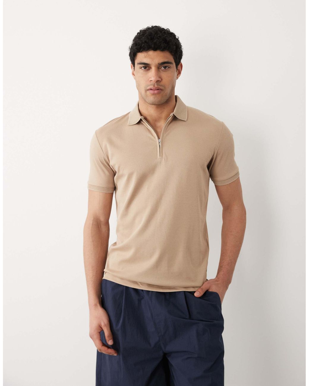 SELECTED – polohemd in Blue für Herren