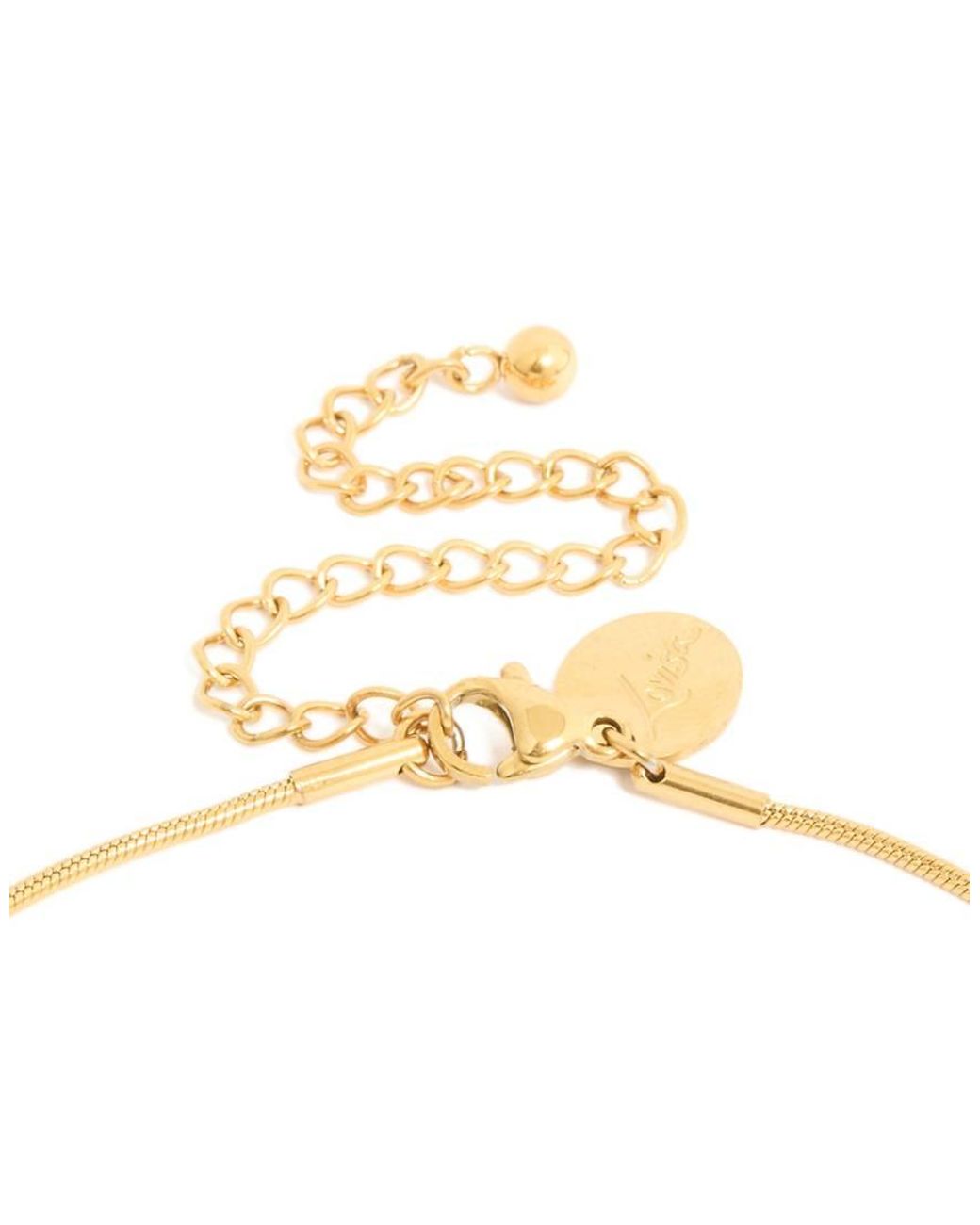 Lovisa White Waterproof Plated Stainless Steel Pull Through Lariat Necklace