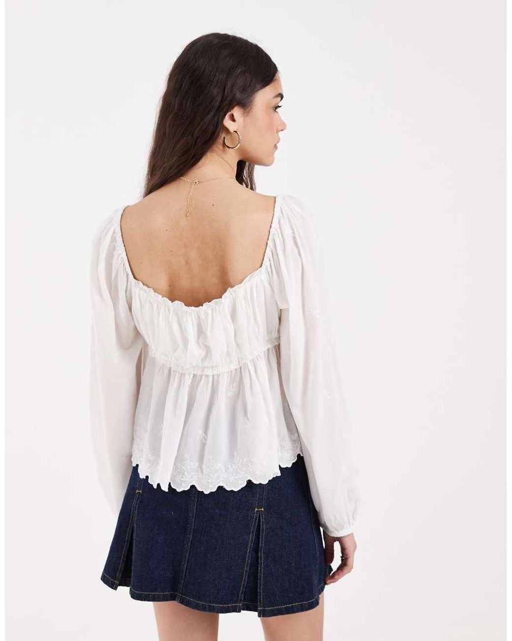 Levi's White Boho Milkmaid Top