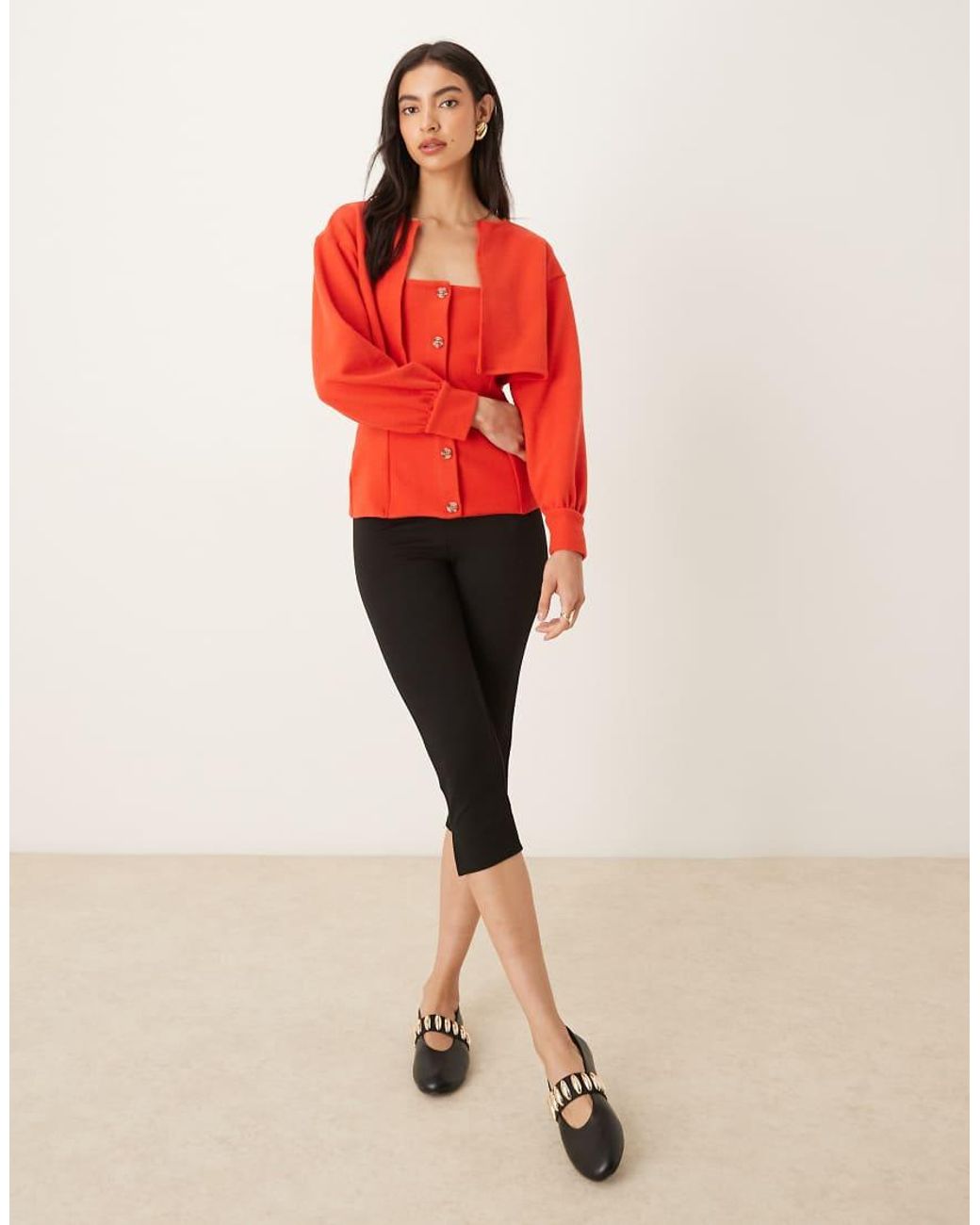ASOS Red 2-in-1 Bandeau & Cardi Set
