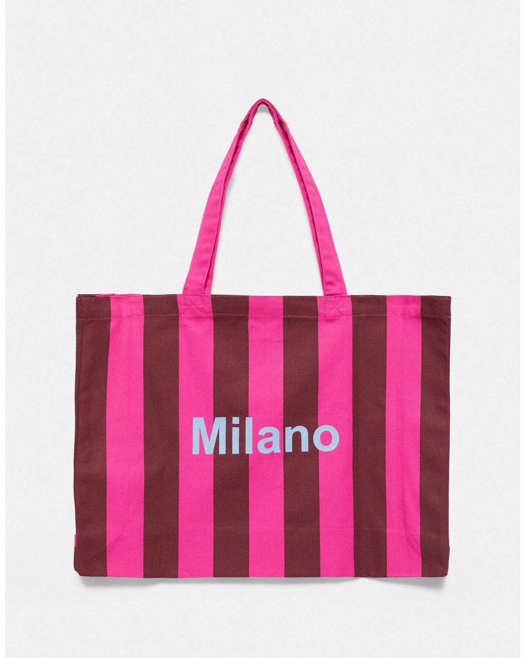 Pull&Bear Pink Gestreifte city-tasche