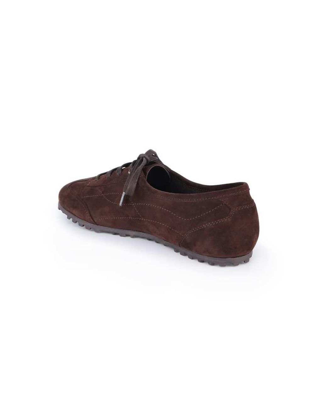 OFF THE HOOK Brown Luna Suede Casual Lace-Up Trainers